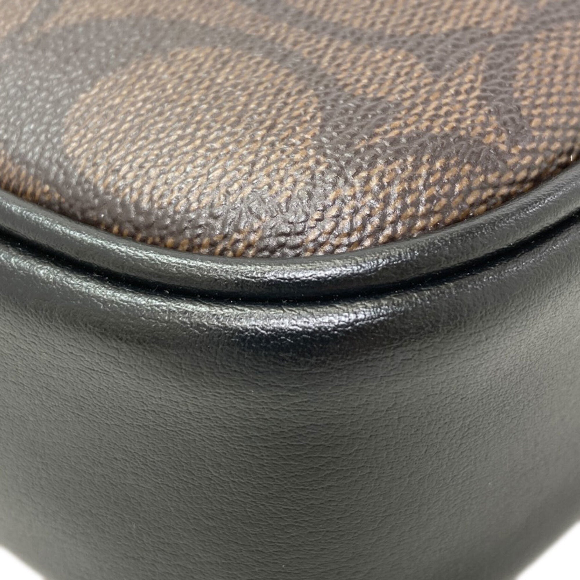 Coach Dark Brown Signature Line Pvc Shoulder Bag (Pre-Owned)