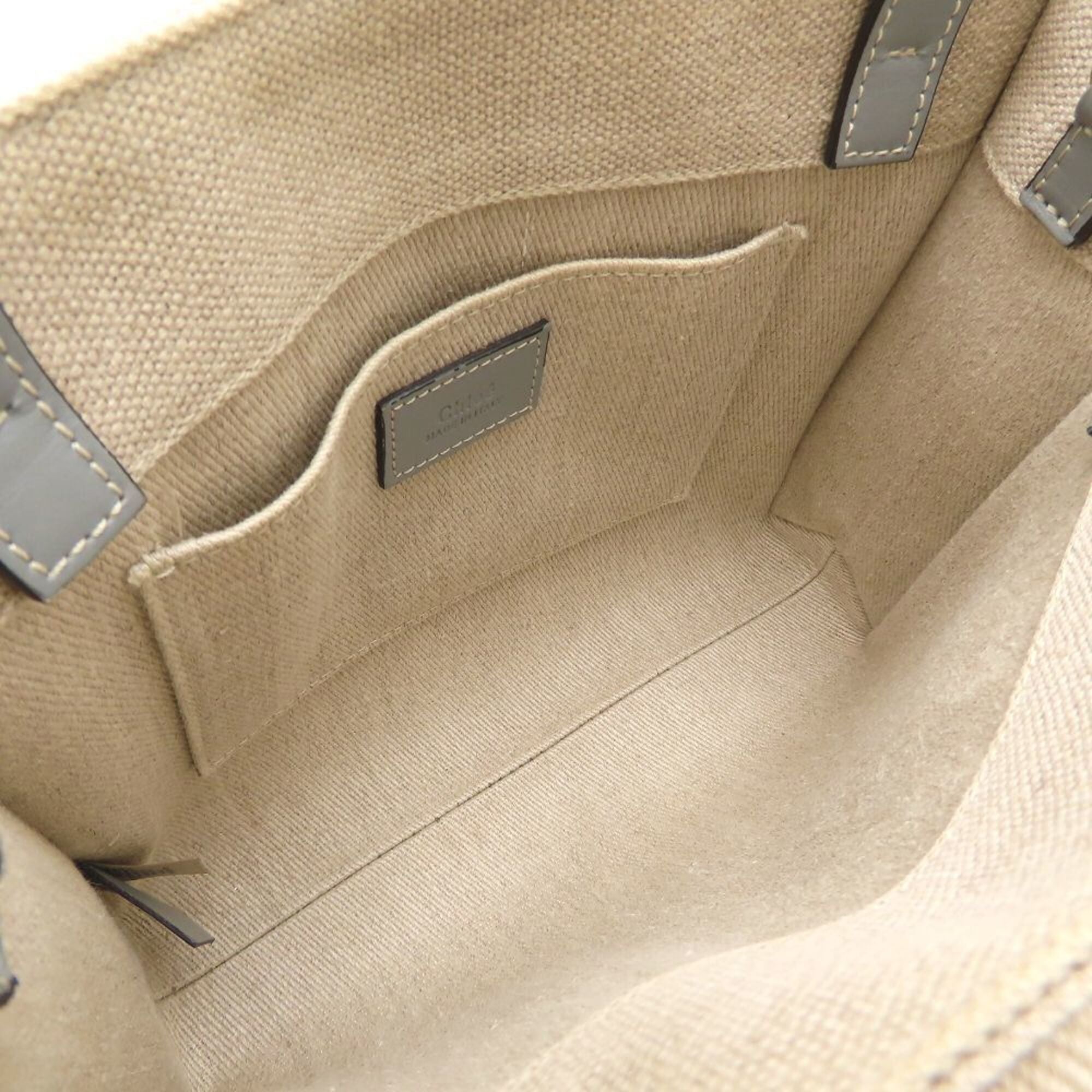 Chloé Beige Linen Leather Handbag (Pre-Owned)