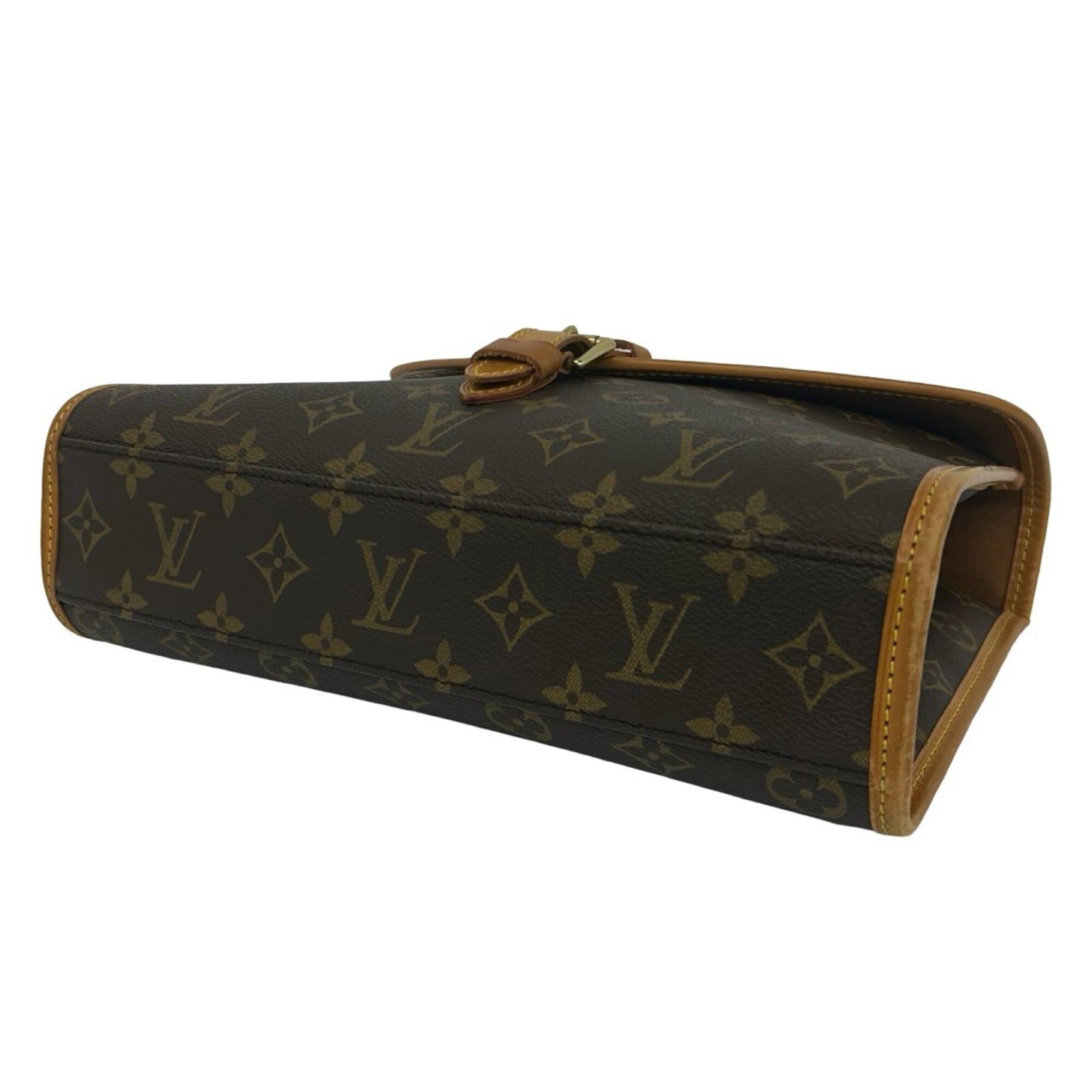 Louis Vuitton Brown Leather Pvc Handbag Shoulder Bag (Pre-Owned)