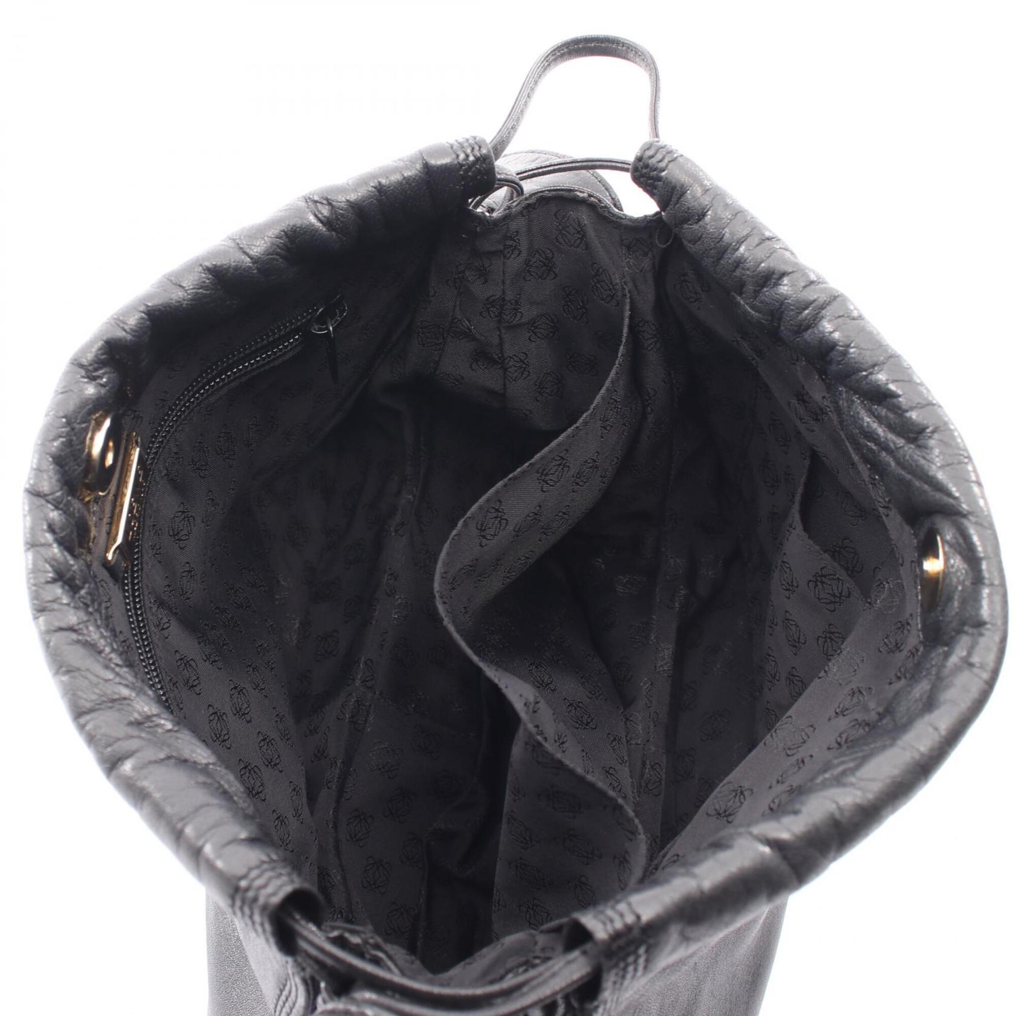 Loewe Black Leather Handbag Shoulder Bag (Pre-Owned)