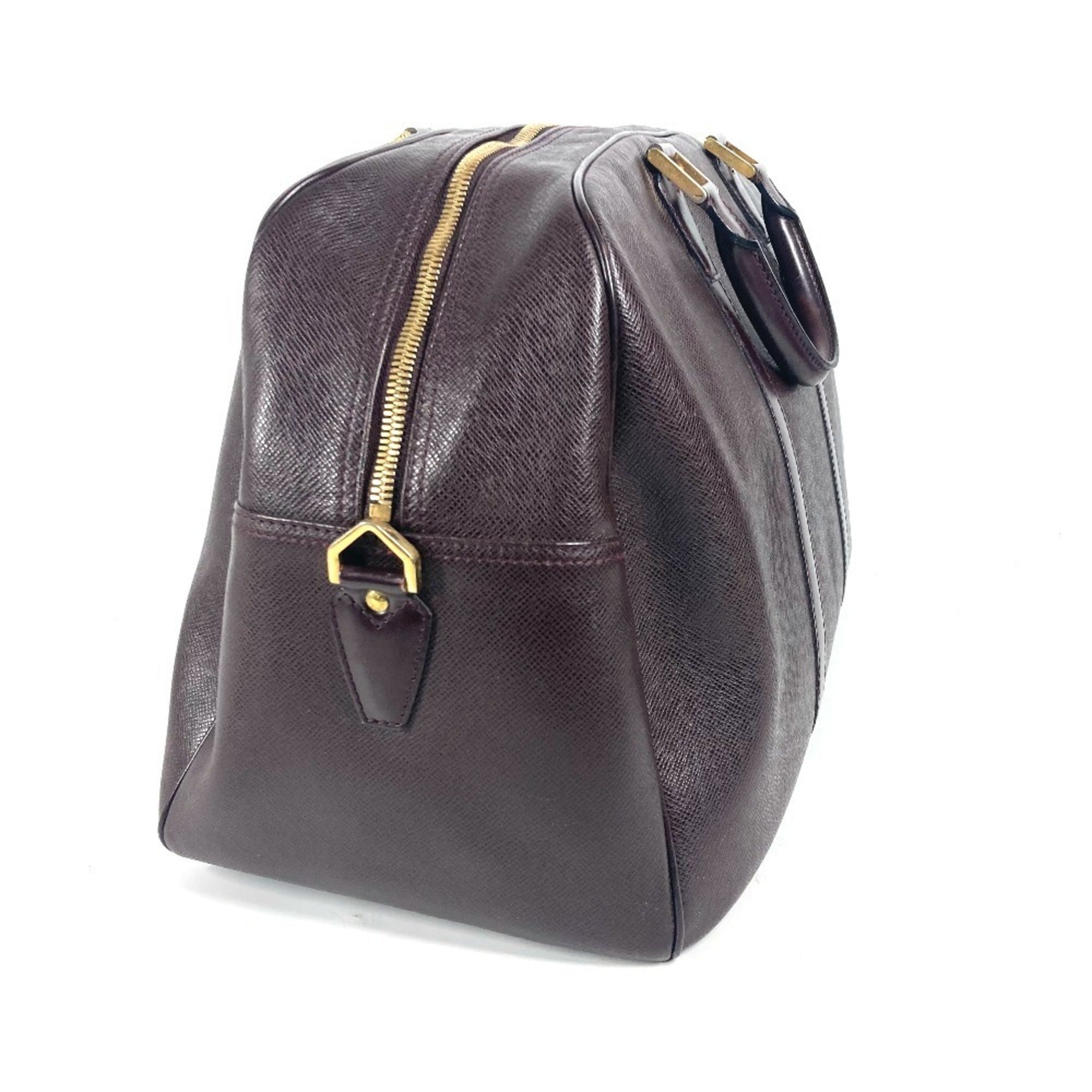 Louis Vuitton Acajou Taiga Leather Boston Bag Handbag (Pre-Owned)