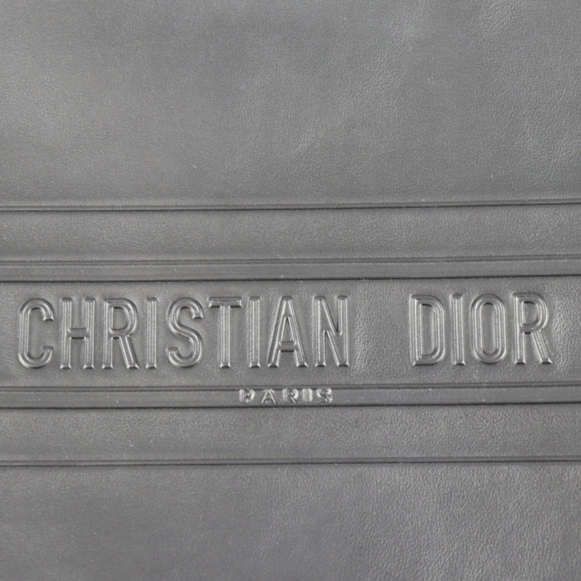 Christian Dior Black Leather Clutch Bag Handbag (Pre-Owned)