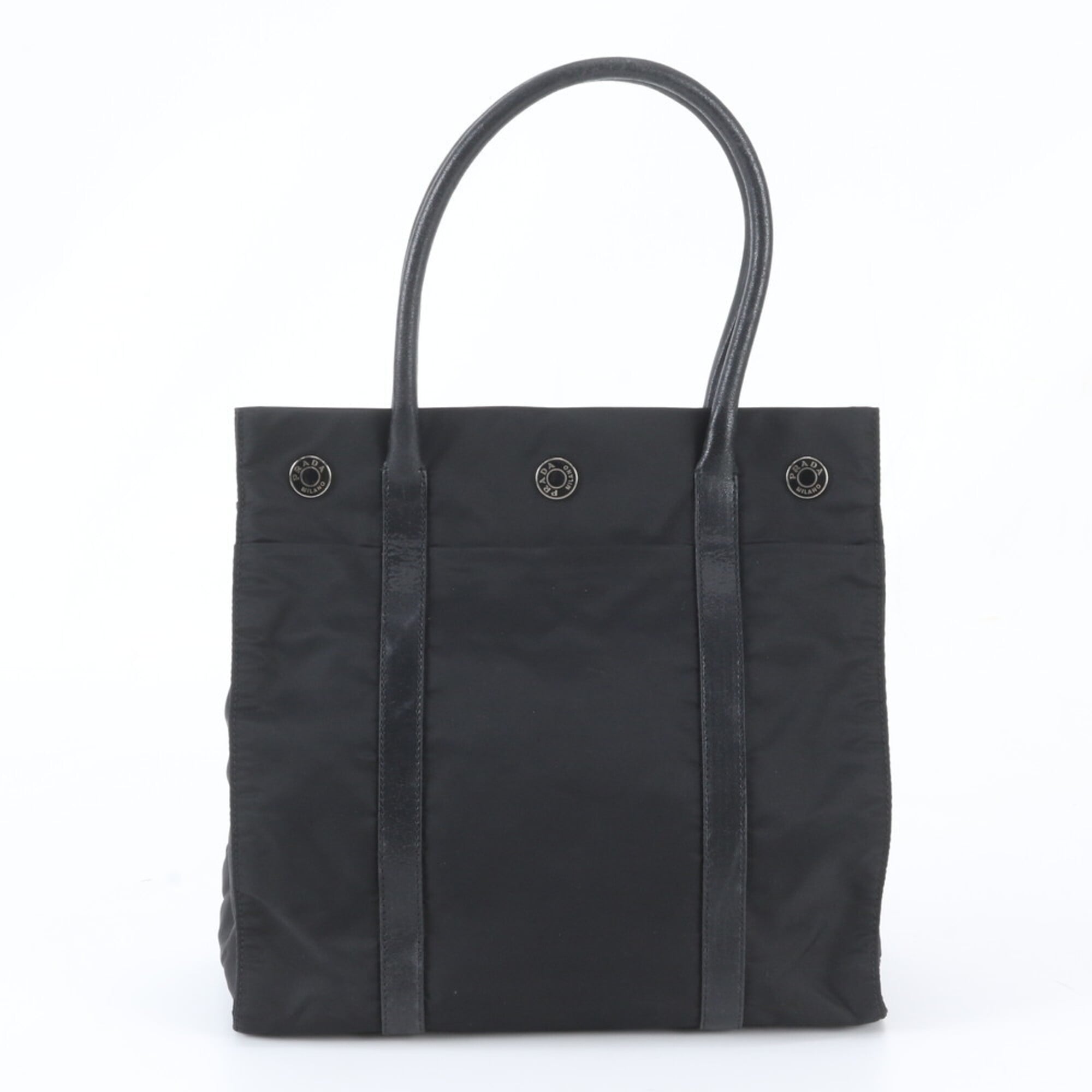 Prada Black Nylon Handbag Tote Bag (Pre-Owned)