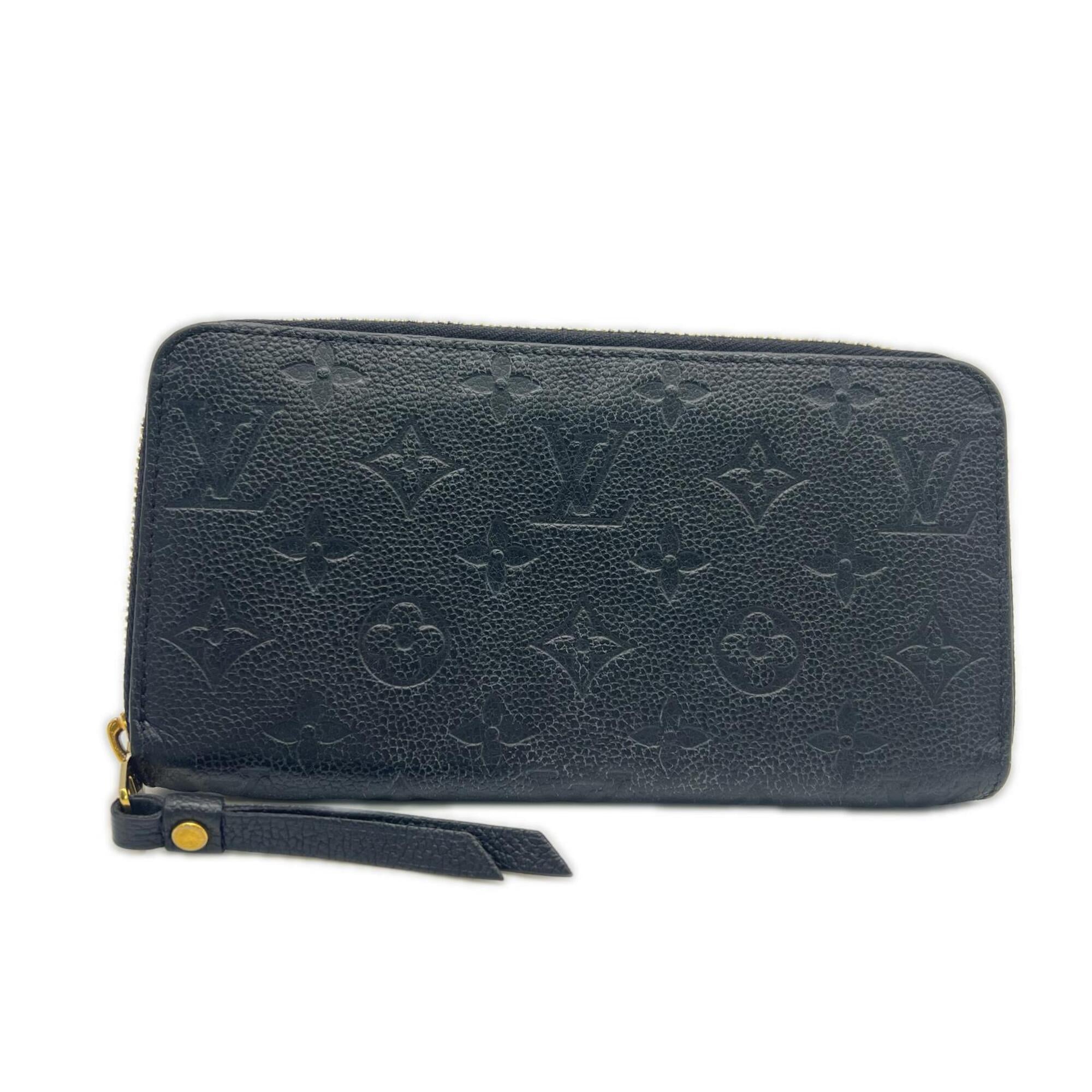 Louis Vuitton Monogram Empreinte Black Noir Leather Long Wallet (Bi-Fold) (Pre-Owned)
