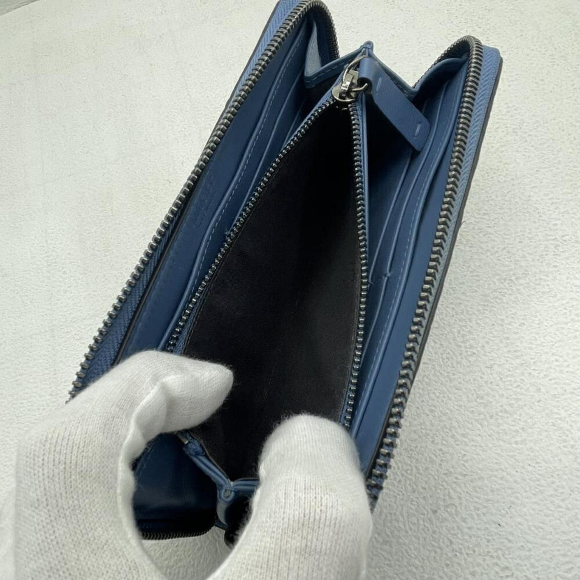 Jimmy Choo Blue Long Wallet (Bi-Fold) (Pre-Owned)