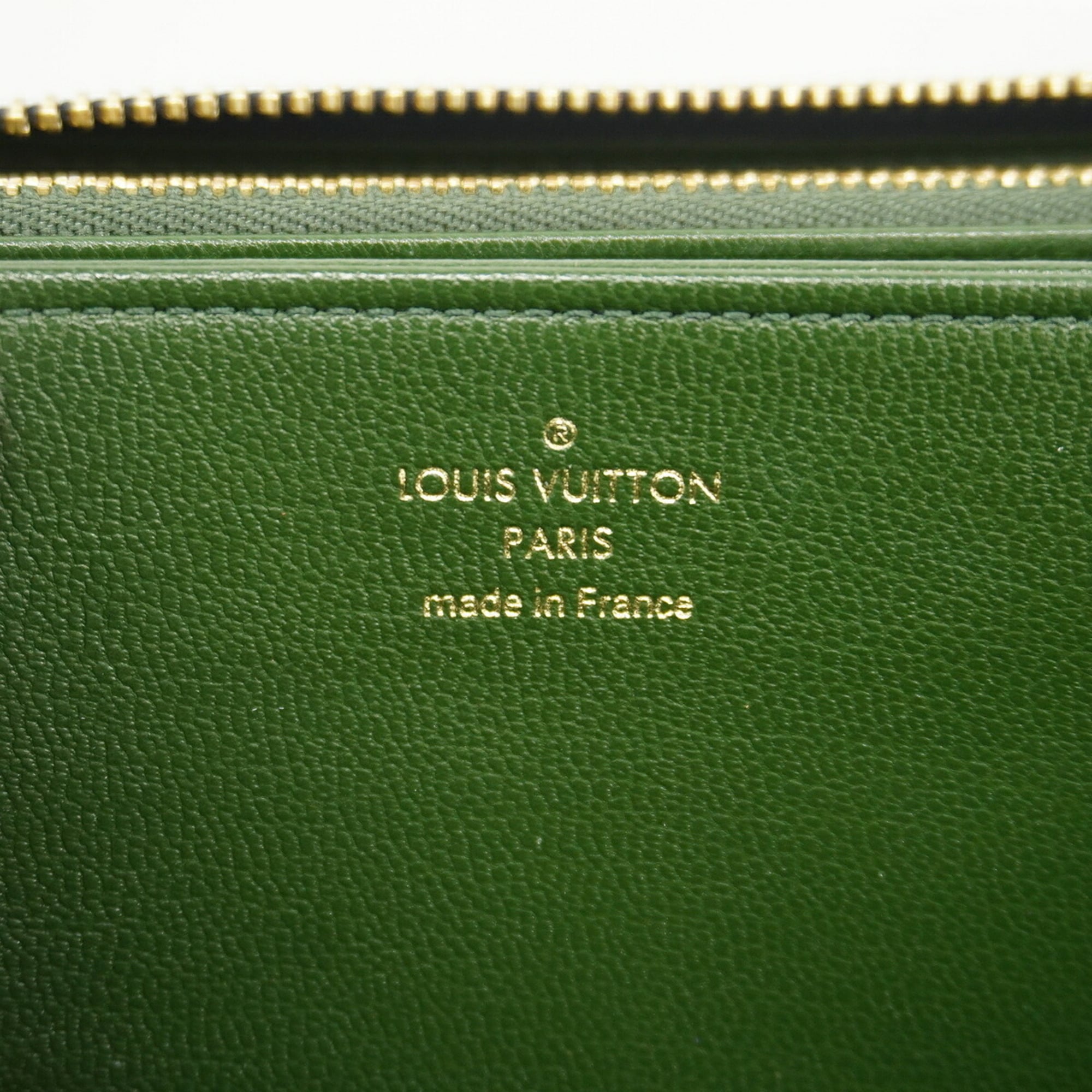 Louis Vuitton Green Navy Long Wallet (Bi-Fold) (Pre-Owned)