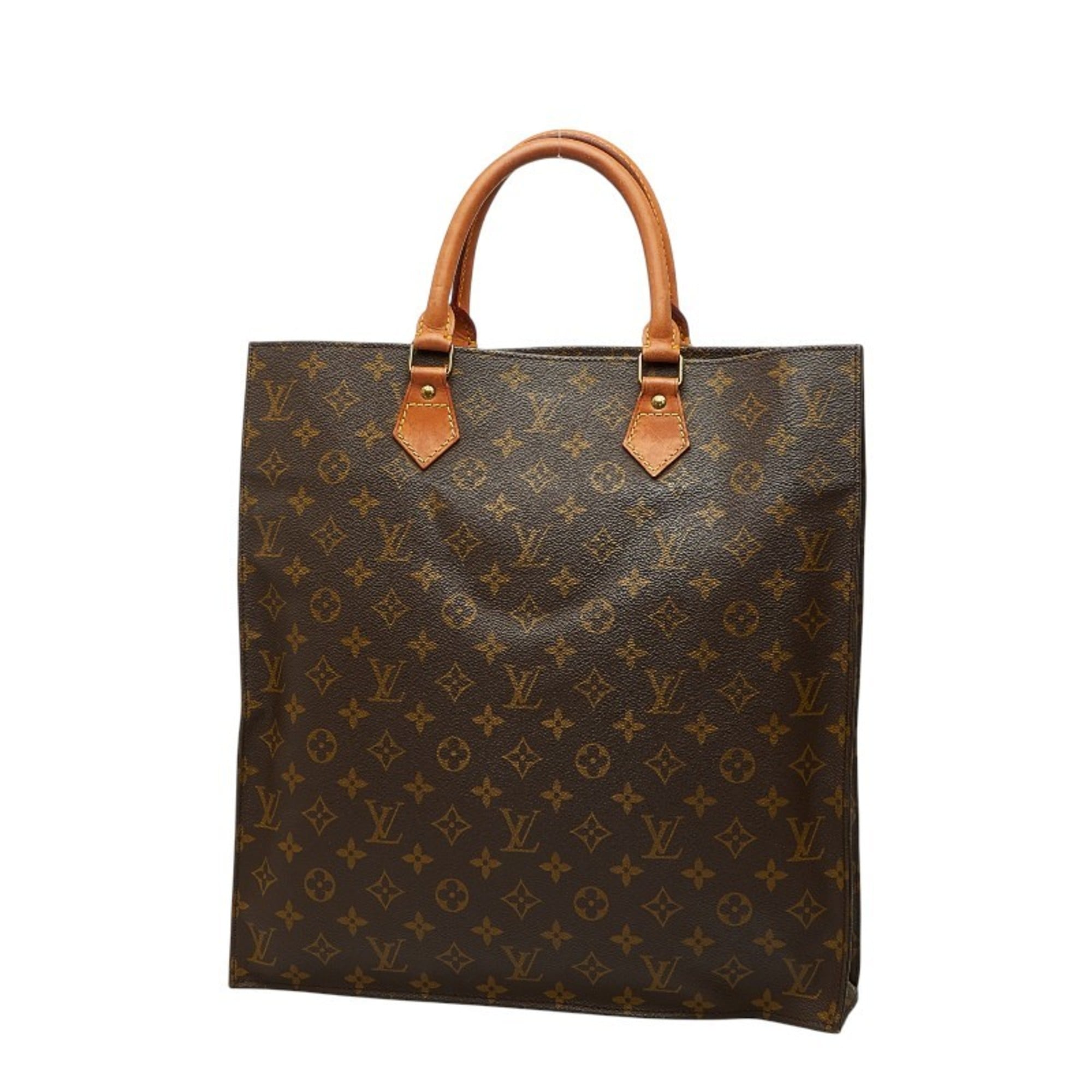 Louis Vuitton Brown Pvc Leather Handbag Tote Bag (Pre-Owned)