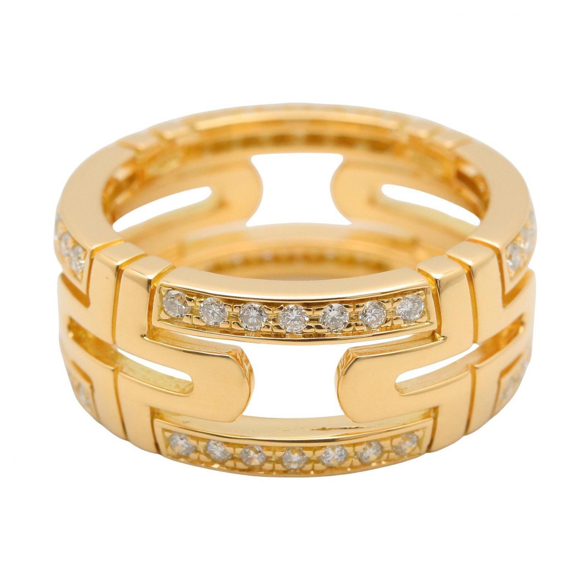 Bvlgari Gold Clear Yellow Gold (18K) Band Ring (Pre-Owned)