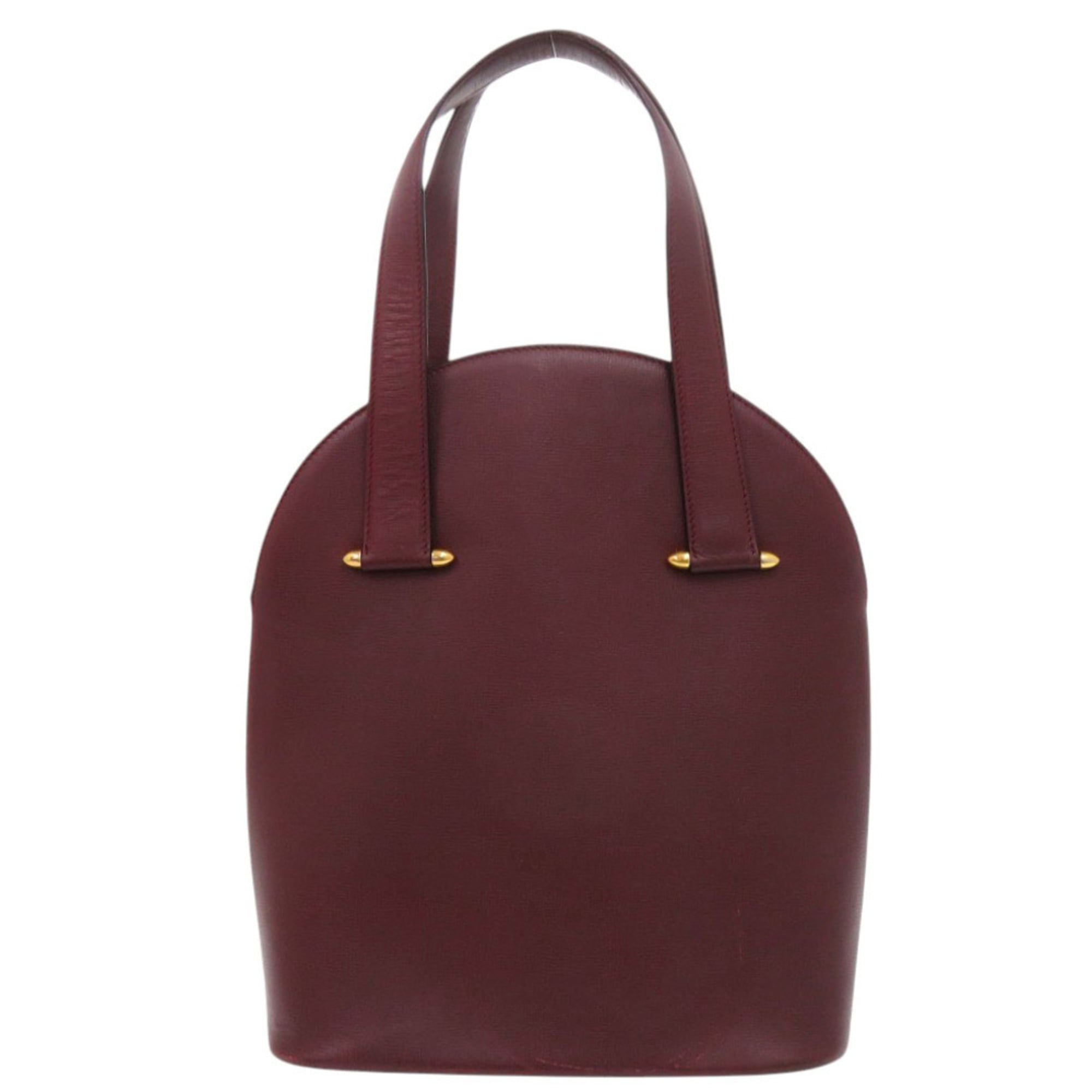 Cartier Bordeaux Red Color Leather Handbag (Pre-Owned)