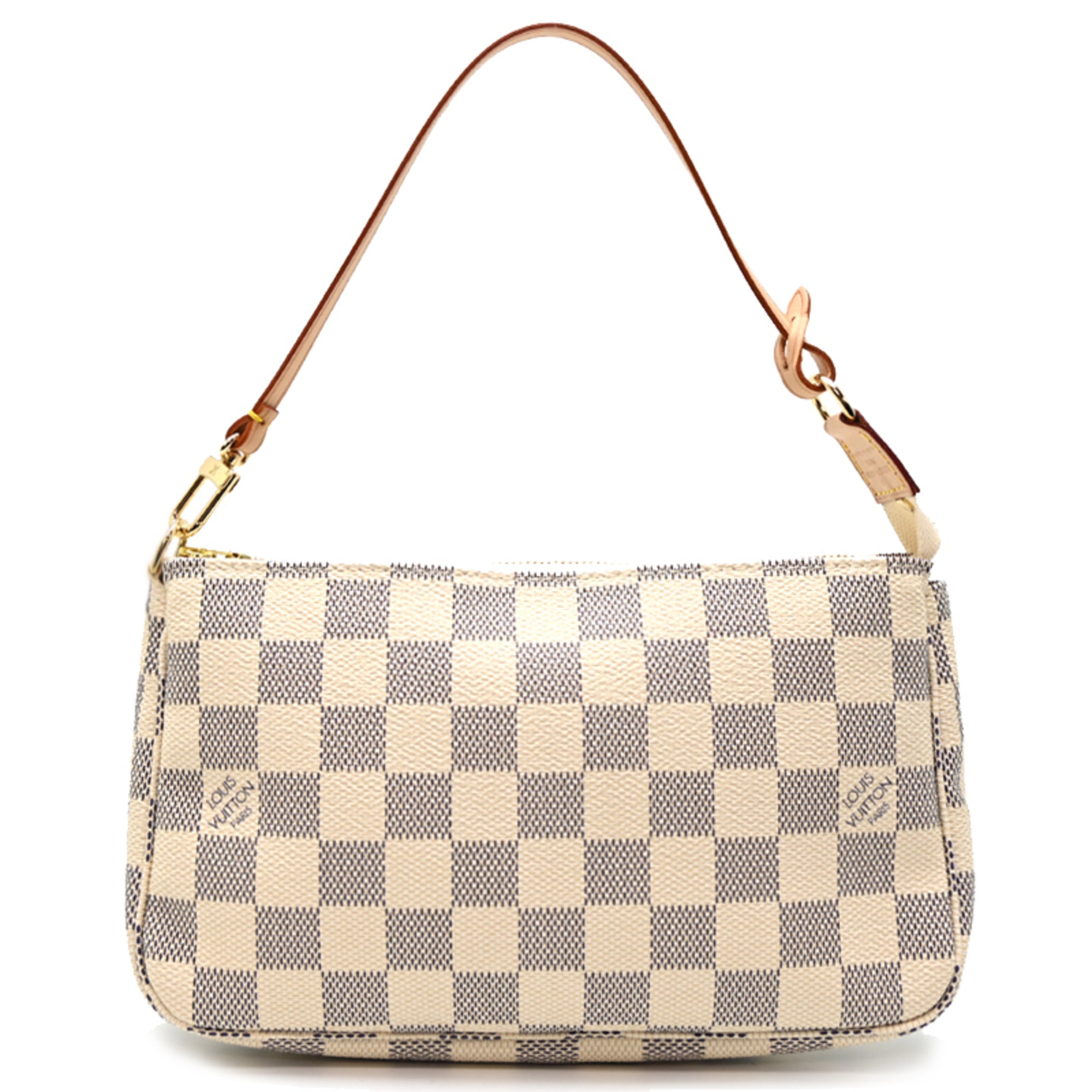 Louis Vuitton White Damier Azur Pochette Shoulder Bag (Pre-Owned)
