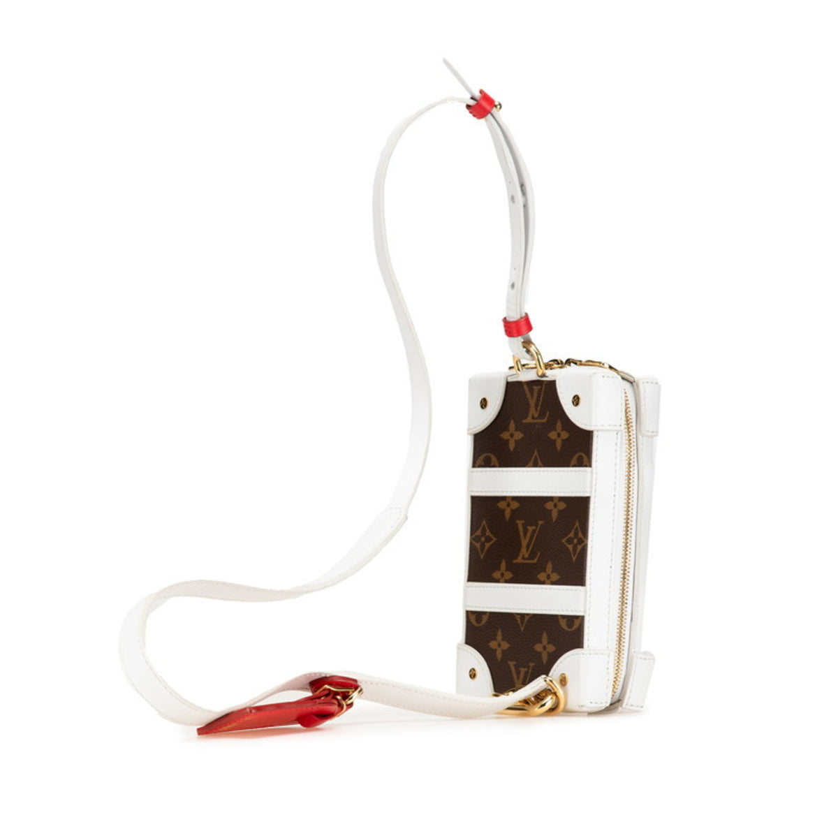 Louis Vuitton Brown White Pvc Leather Shoulder Bag Sling Bag (Pre-Owned)
