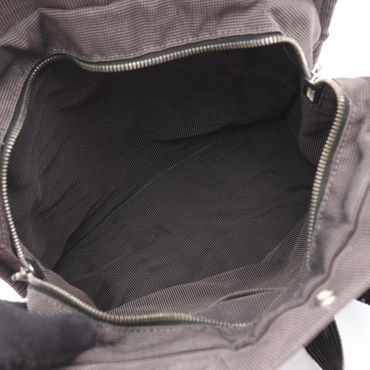 Hermes Gray Nylon Canvas Canvas Backpack Handbag (Pre-Owned)
