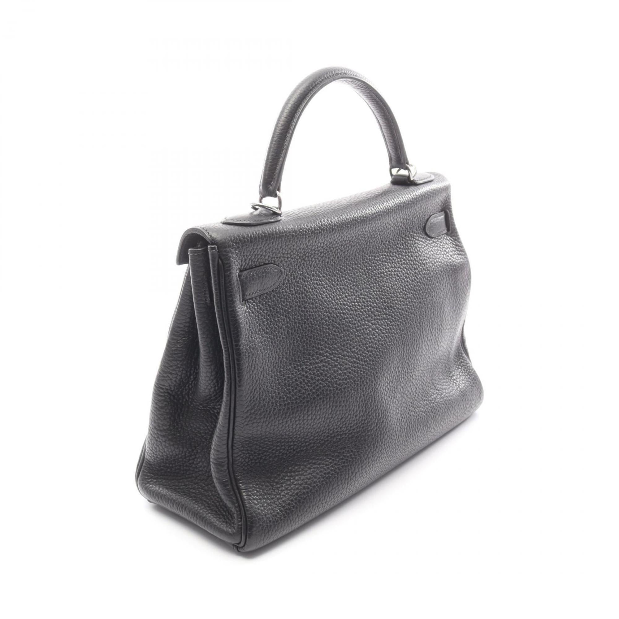 Hermes Black Togo Leather Handbag (Pre-Owned)