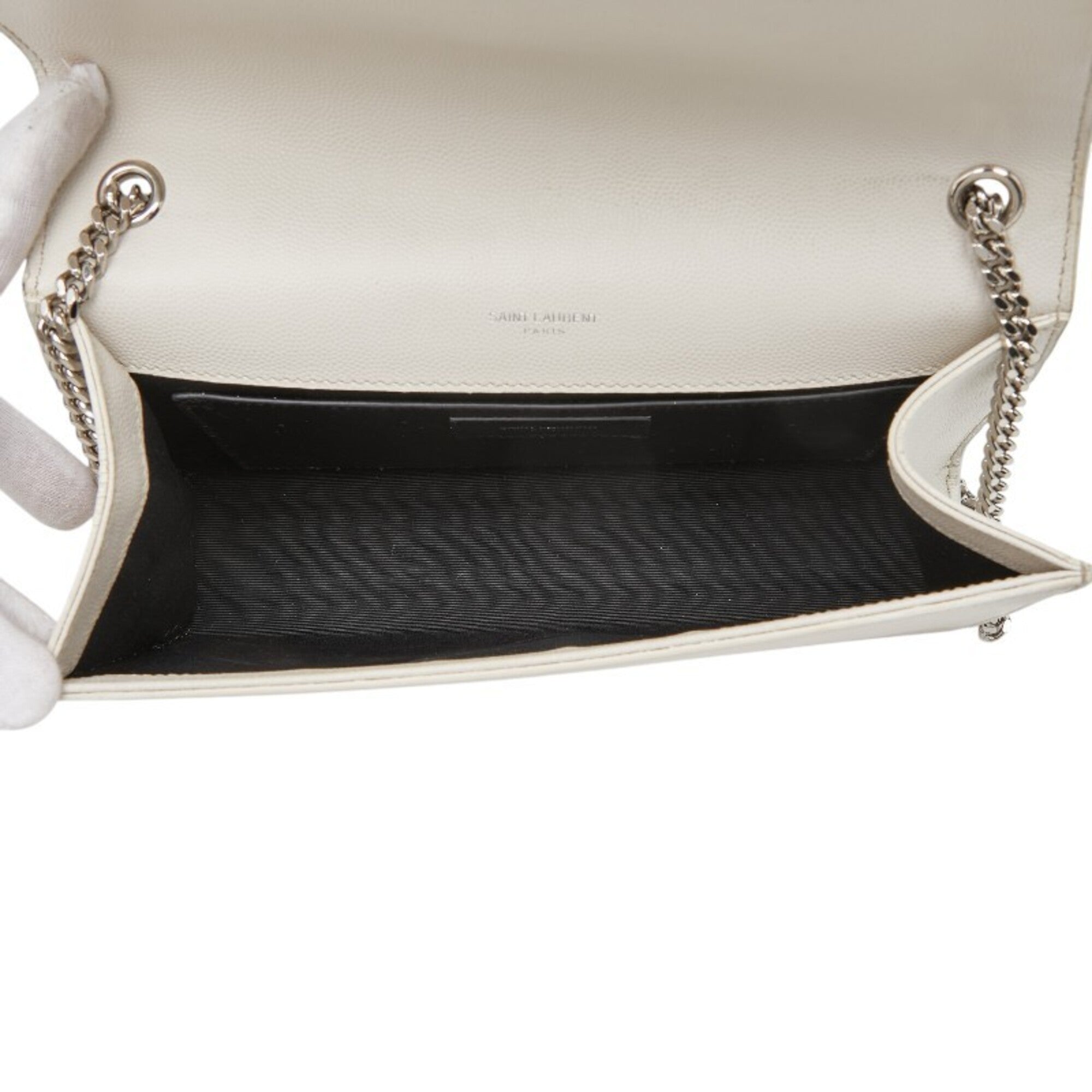 Saint Laurent Ivory White Leather Shoulder Bag (Pre-Owned)