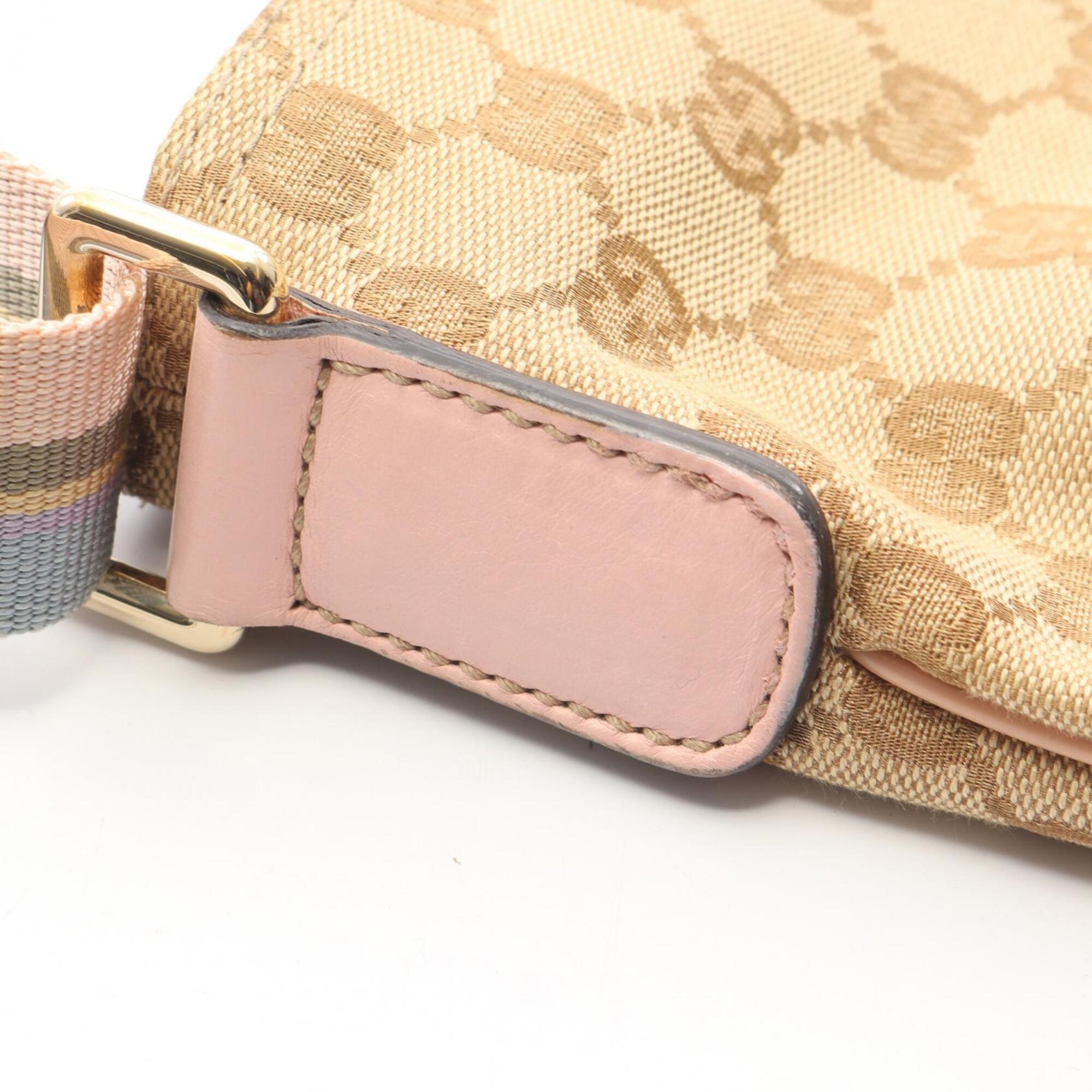 Gucci Gg Canvas Beige Pink Gg Canvas Handbag Shoulder Bag (Pre-Owned)