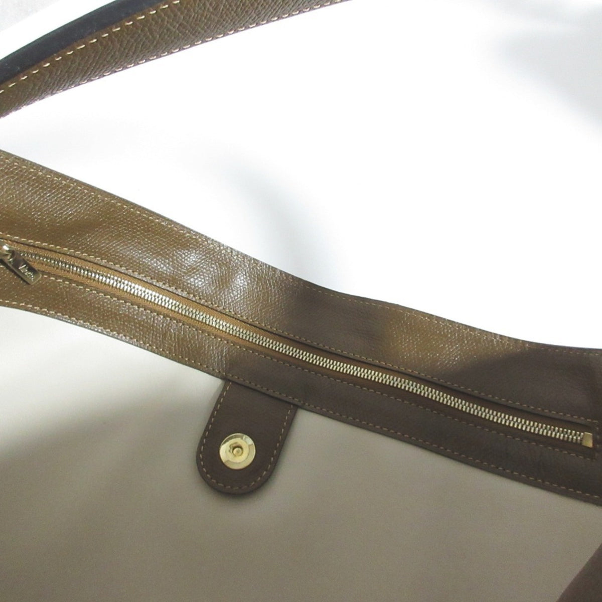 Valextra Brown Leather Shoulder Bag Tote Bag (Pre-Owned)