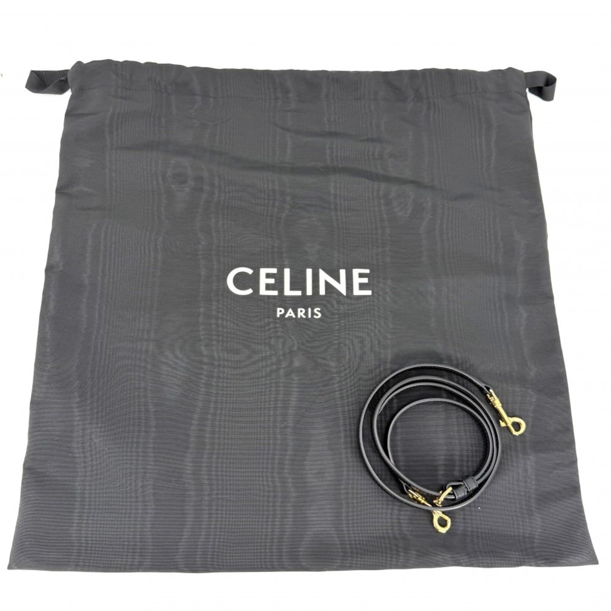 Celine Black Leather Handbag Shoulder Bag (Pre-Owned)