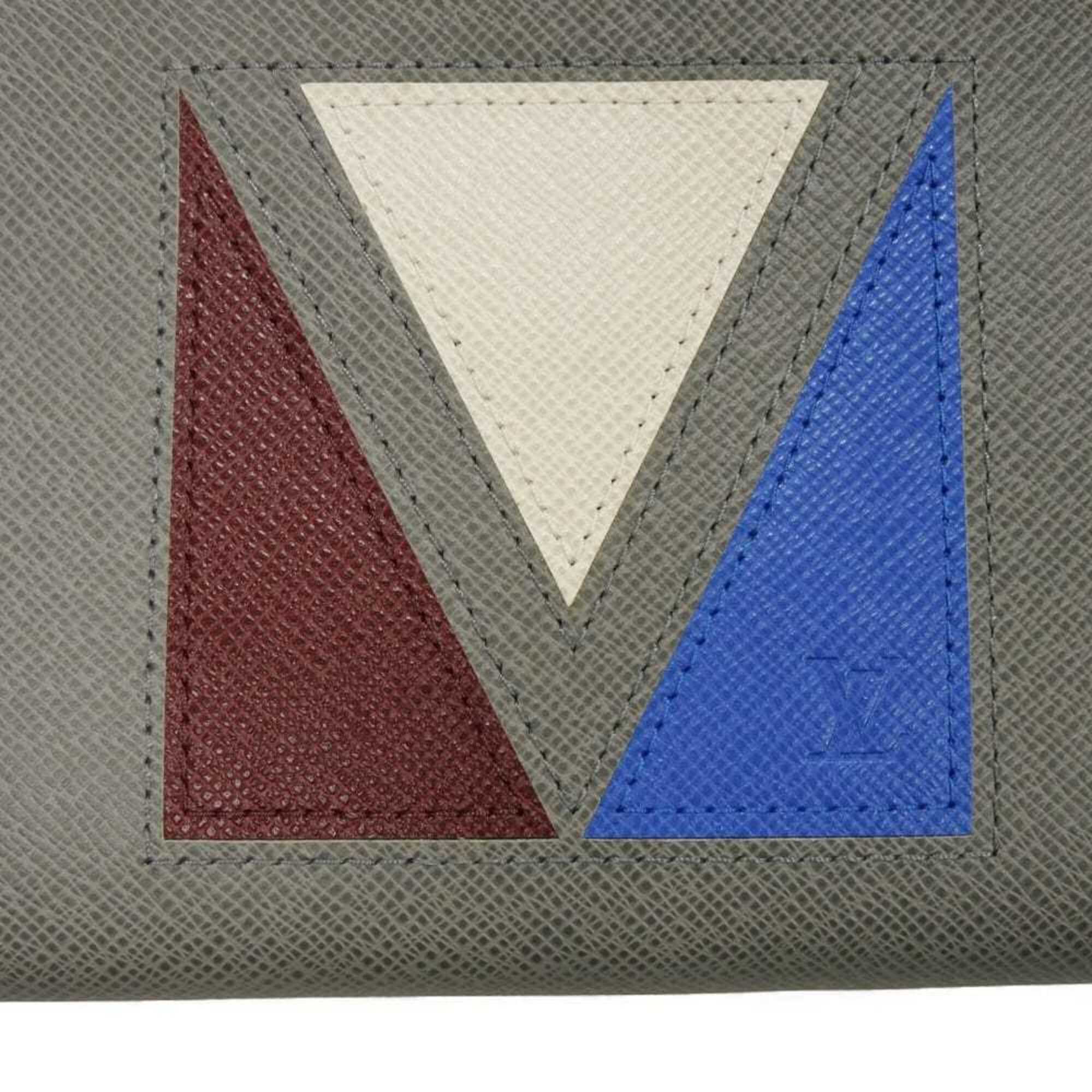 Louis Vuitton Glacier Gray Taiga Leather Clutch Bag Pochette (Pre-Owned)