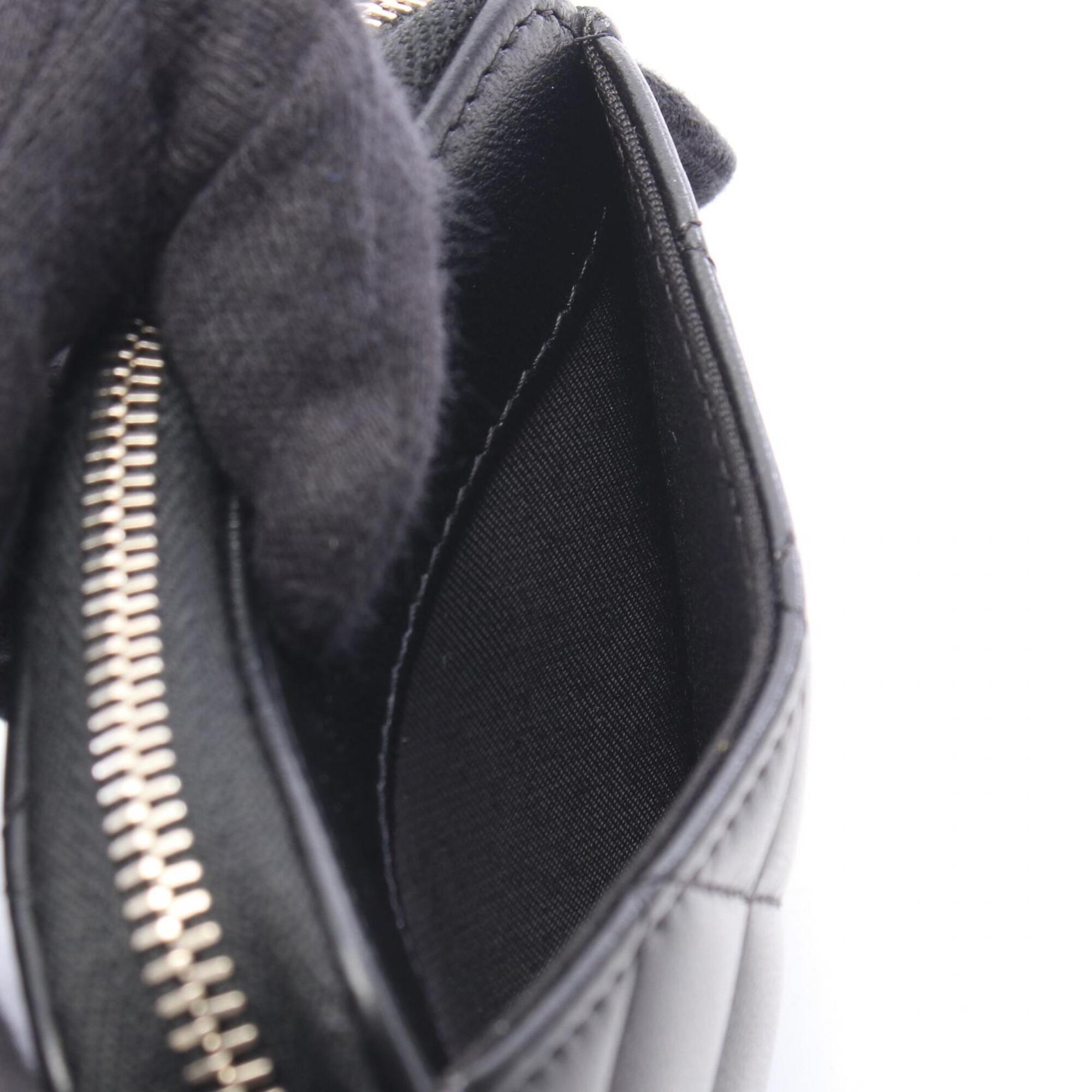 Chanel Black Leather Coin Purse/Coin Case (Pre-Owned)