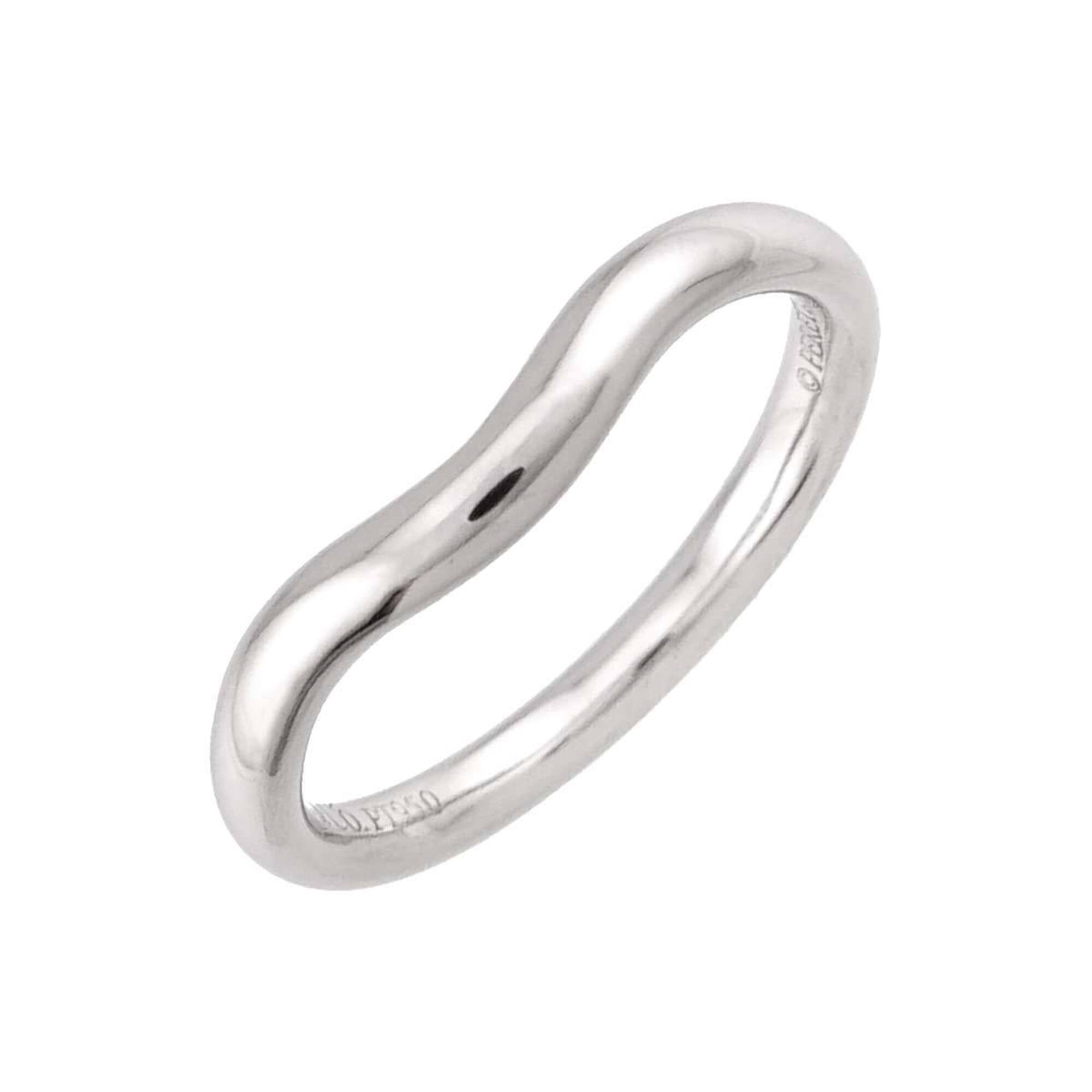 Tiffany Silver Platinum 950 Band Ring (Pre-Owned)