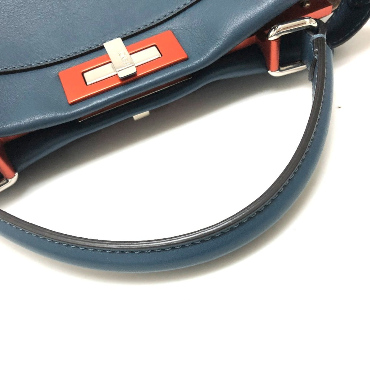 Fendi Blue Leather Handbag (Pre-Owned)