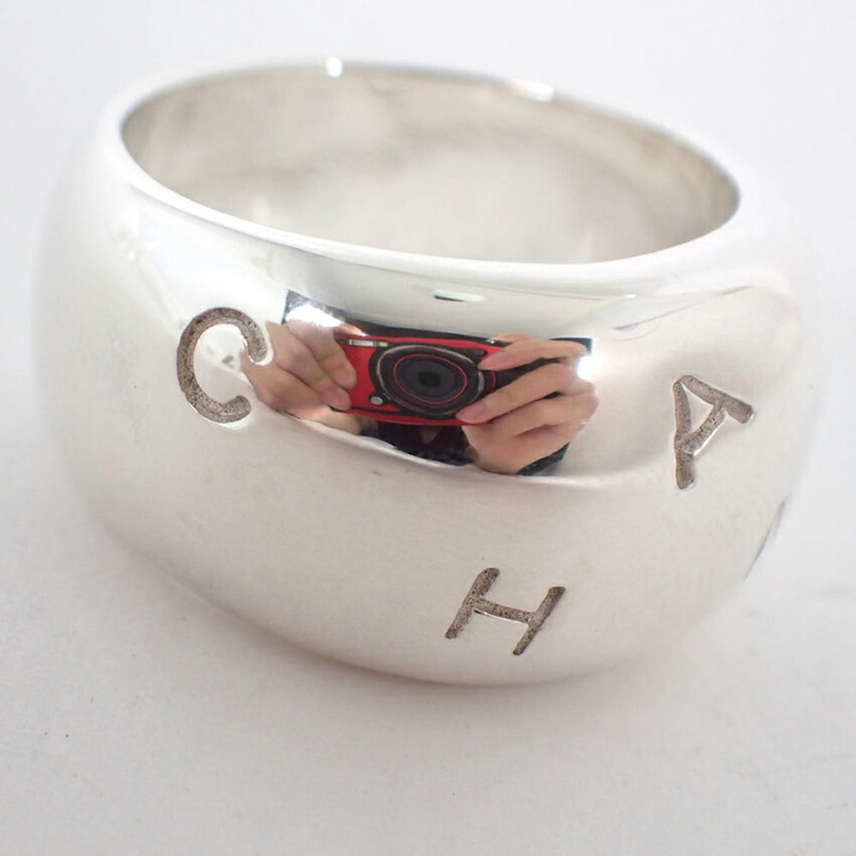 Chanel Sterling Silver 925 Band Ring (Pre-Owned)