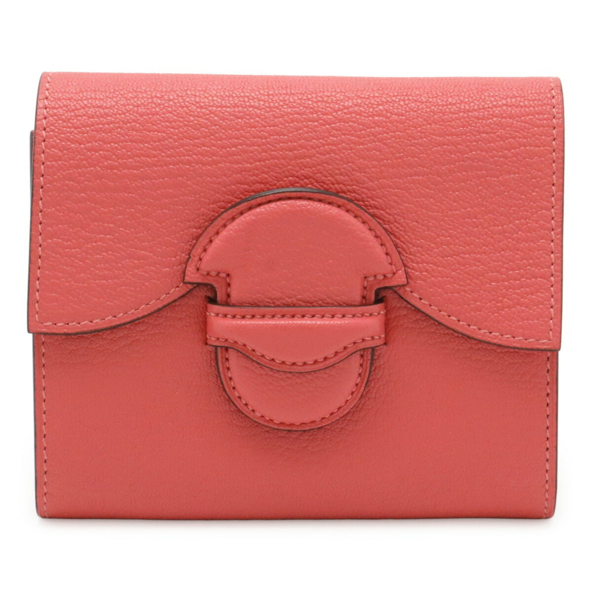 Hermes Rose Azalee Chevre Leather Wallet (Bi-Fold) (Pre-Owned)