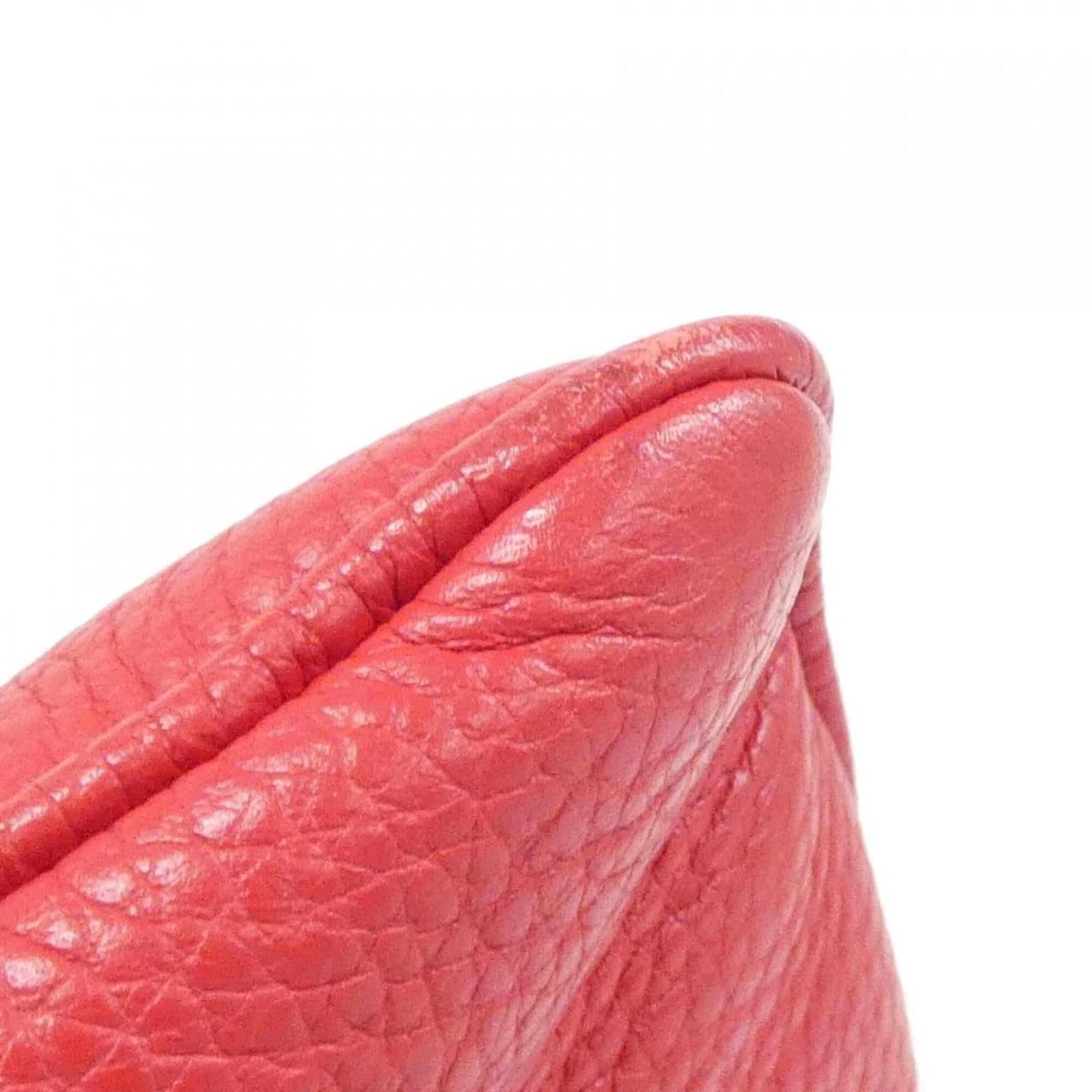 Loewe Red Color Leather Shoulder Bag (Pre-Owned)