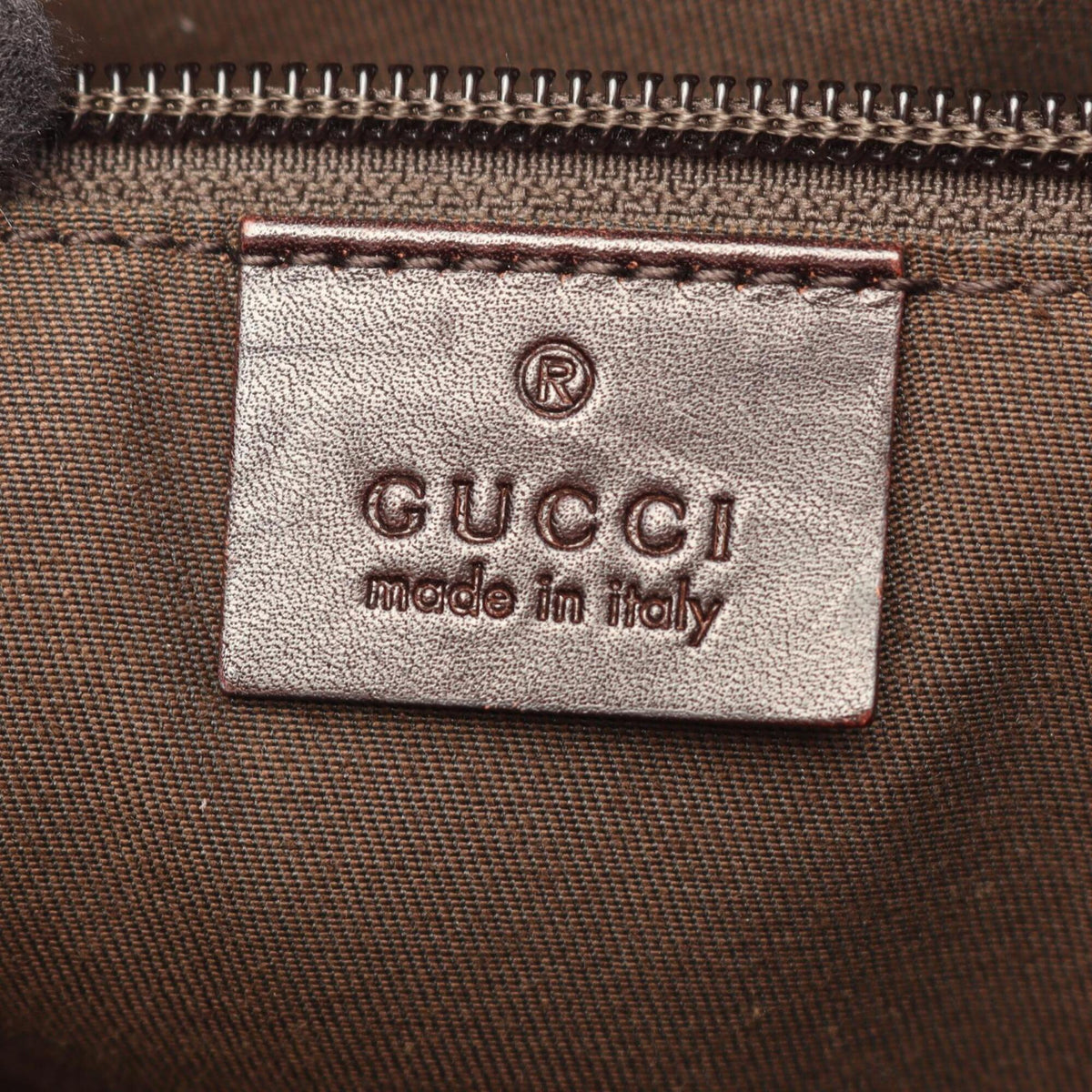Gucci Brown Coated Canvas Leather Handbag Tote Bag (Pre-Owned)