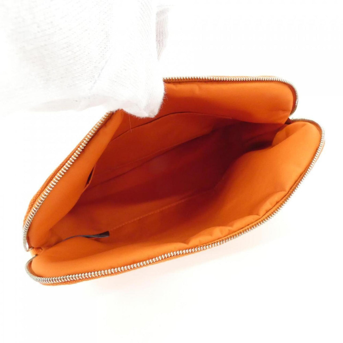 Hermes Bolide Feu Orange Canvas Handbag (Pre-Owned)