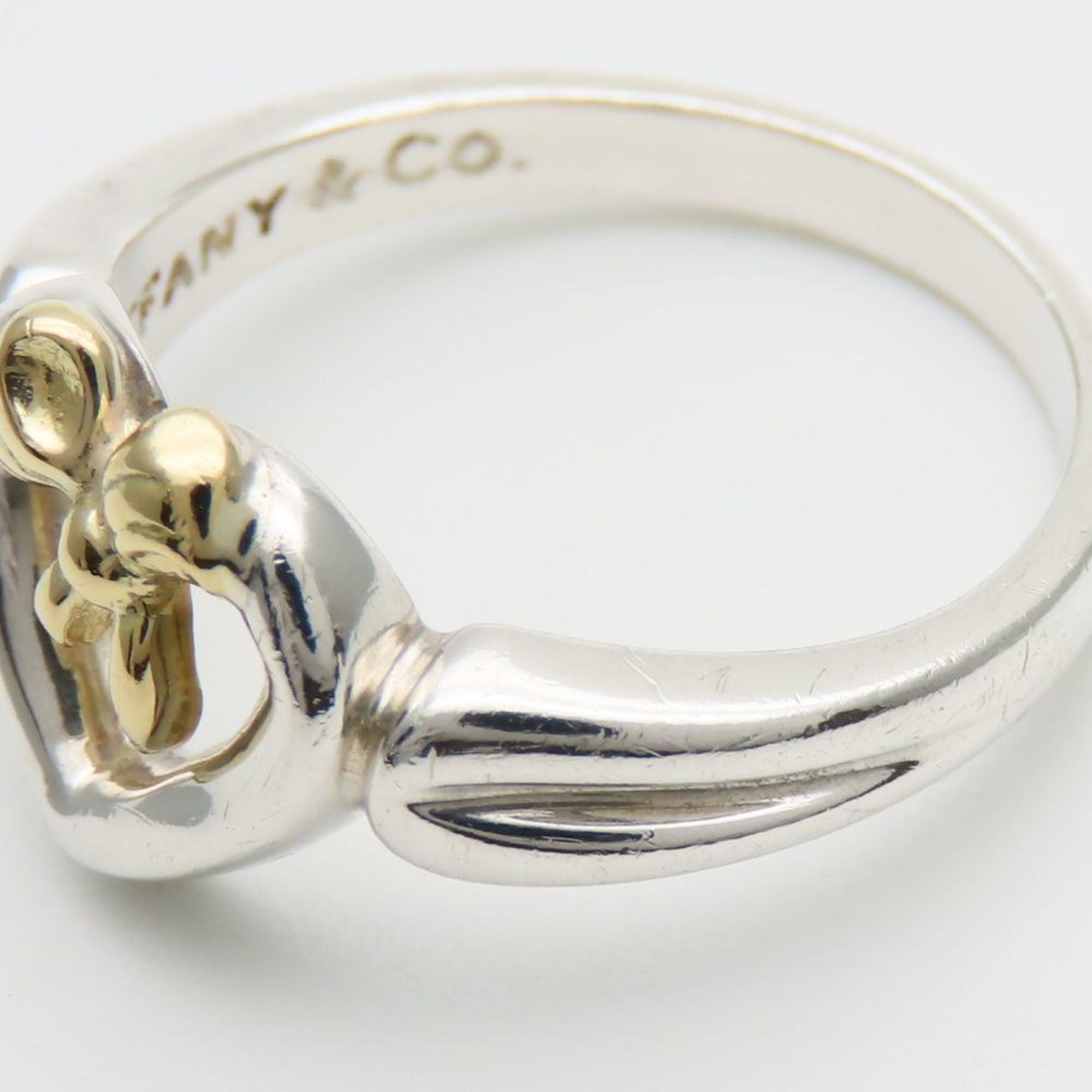 Tiffany Silver Yellow Gold Yellow Gold (18K) Silver 925 Band Ring (Pre-Owned)