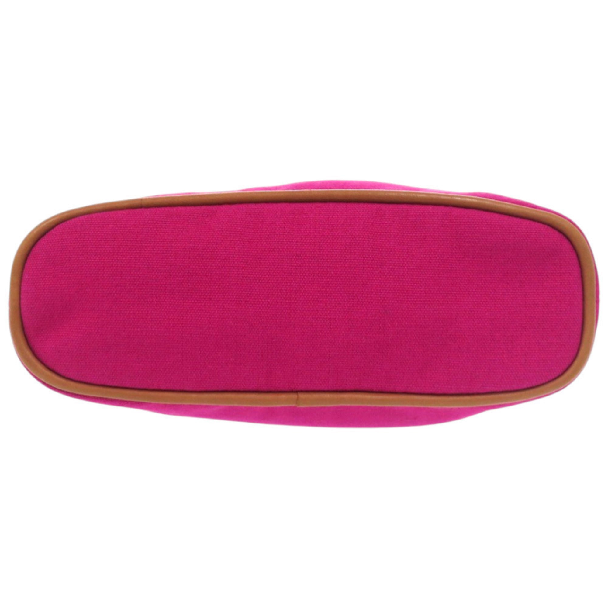 Hermes Brown Orange Pink Purple Cotton Leather Pouch (Pre-Owned)