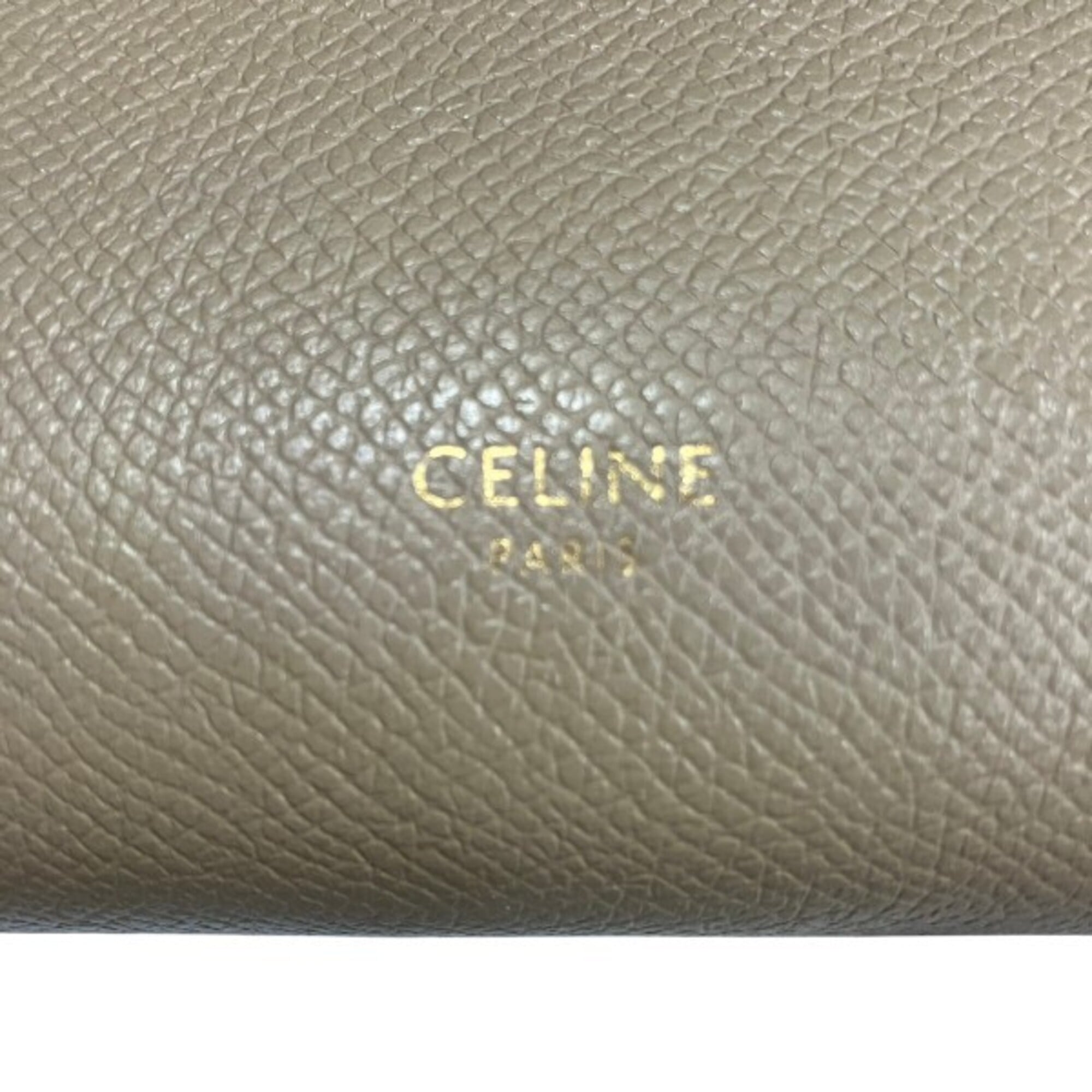 Celine Beige Leather Handbag Shoulder Bag (Pre-Owned)