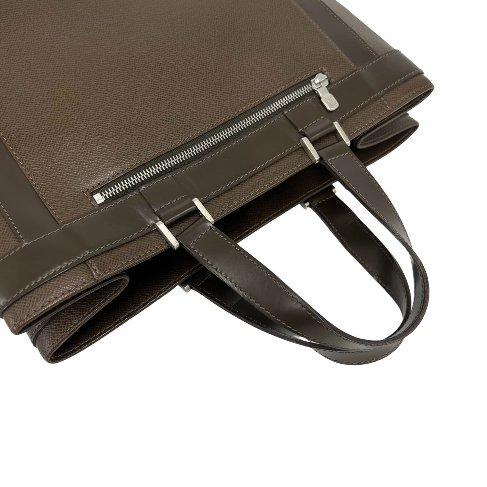 Louis Vuitton Brown Leather Handbag Tote Bag (Pre-Owned)