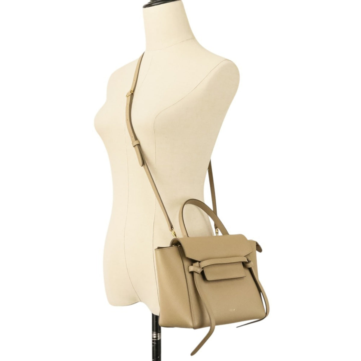 Celine Beige Leather Shoulder Bag (Pre-Owned)