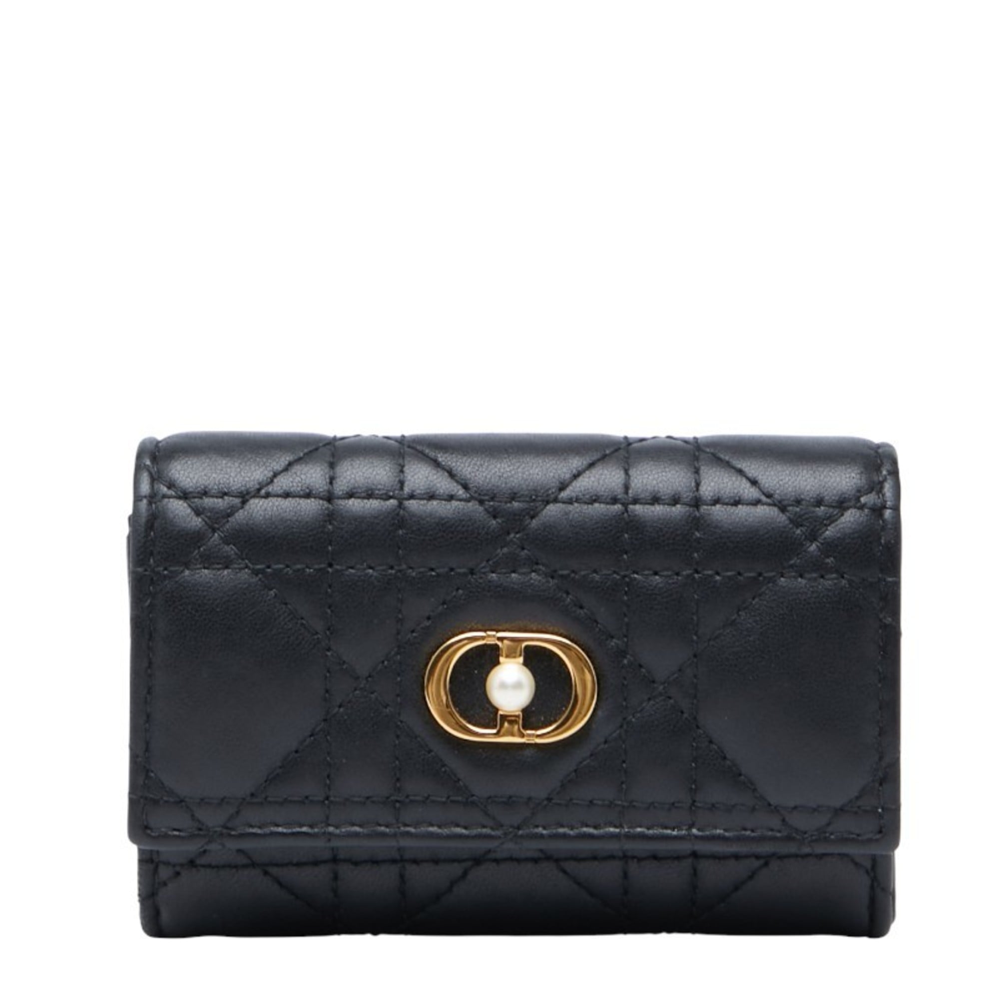 Christian Dior Black Leather Wallet (Bi-Fold) (Pre-Owned)