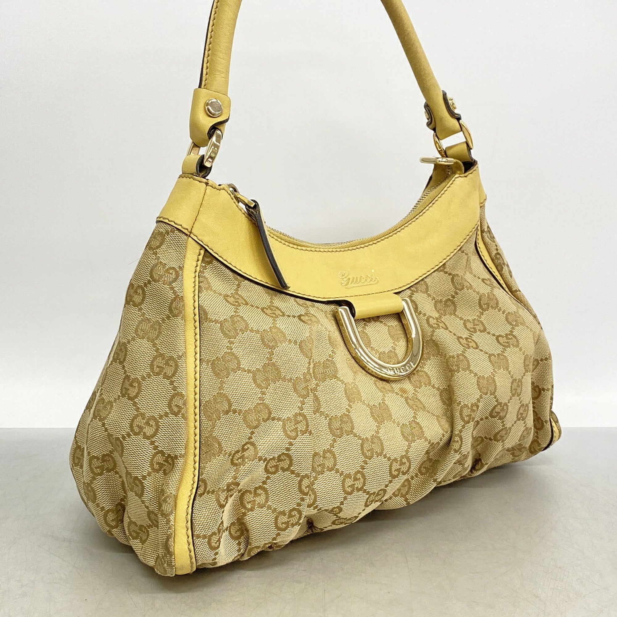 Gucci Beige Canvas Handbag (Pre-Owned)