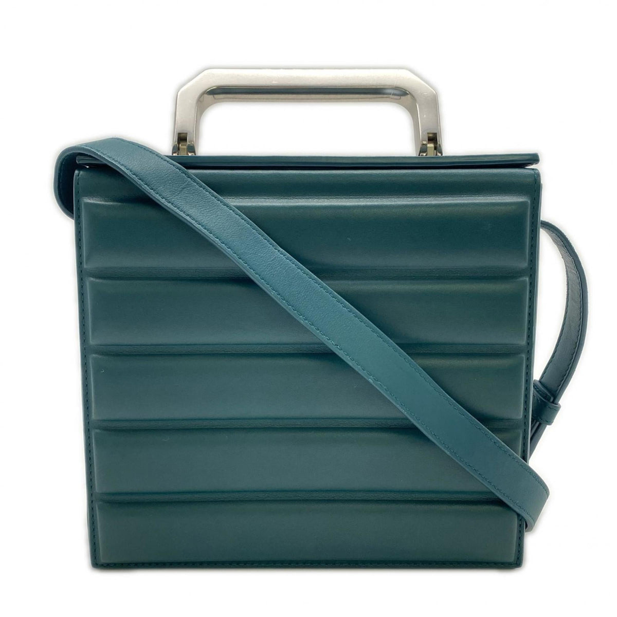Bottega Veneta Green Leather Shoulder Bag (Pre-Owned)