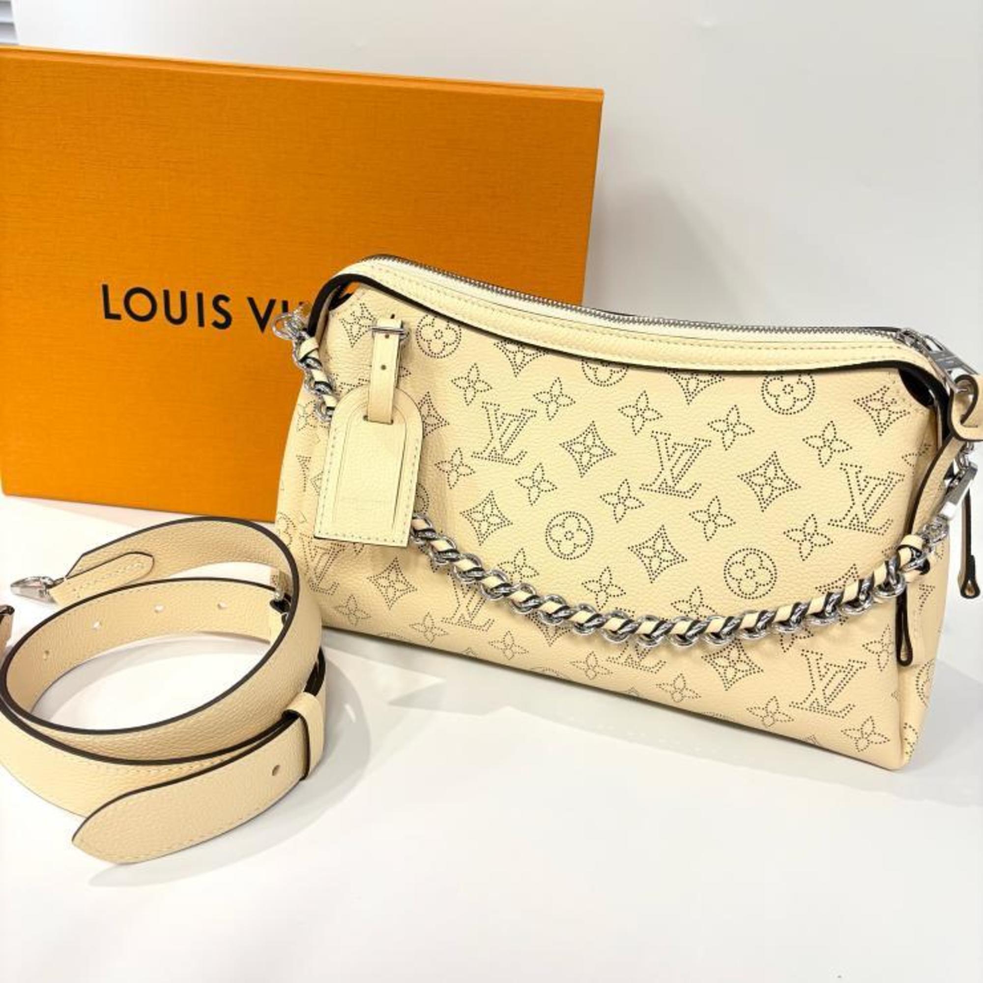 Louis Vuitton Beige Galle Mahina Leather Handbag Shoulder Bag (Pre-Owned)