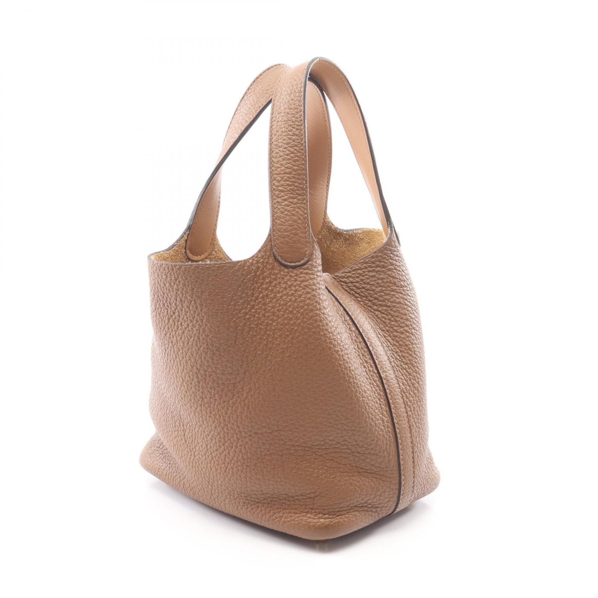 Hermes Brown Taurillon Clemence Leather Swift Leather Handbag (Pre-Owned)