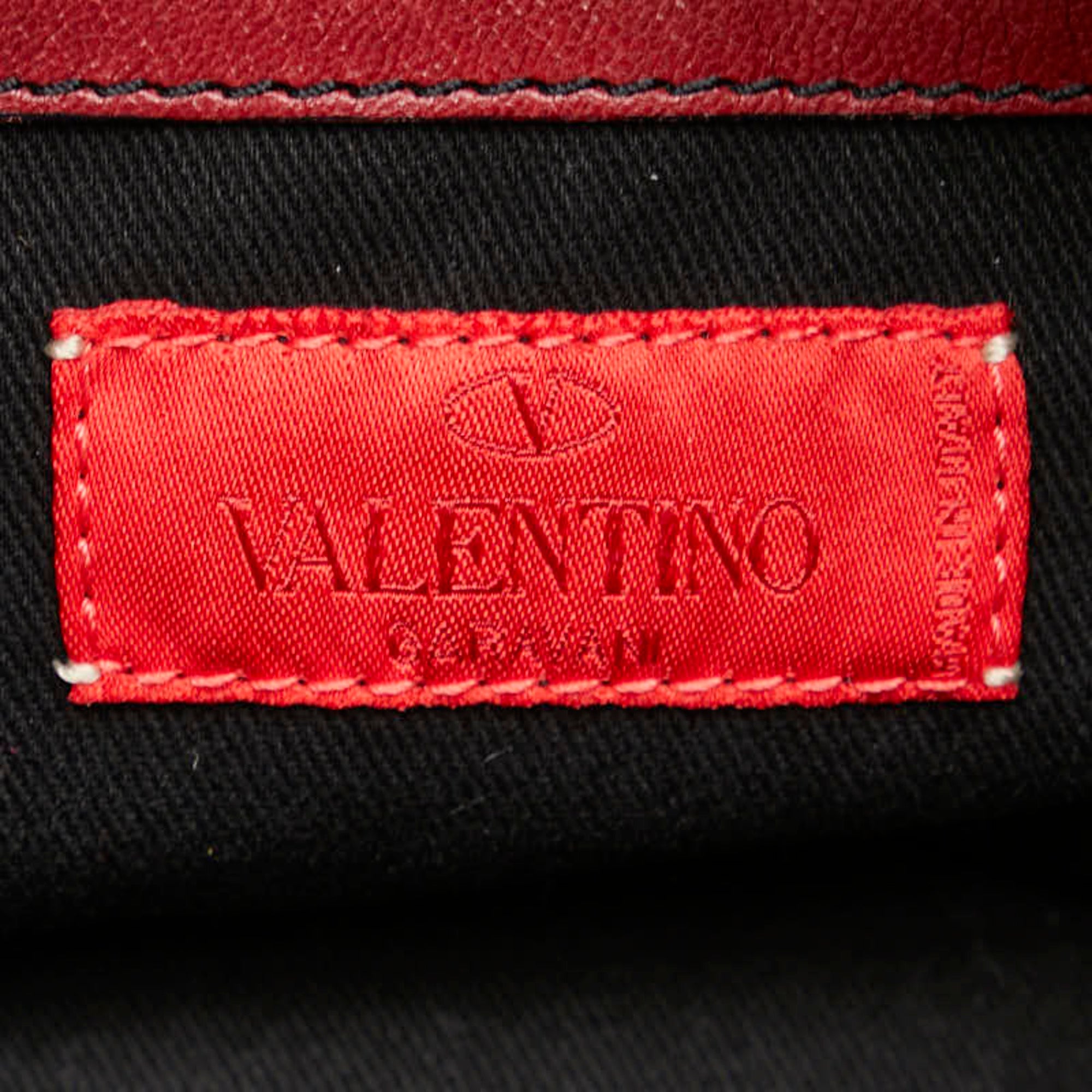 Valentino Red Color Leather Handbag (Pre-Owned)