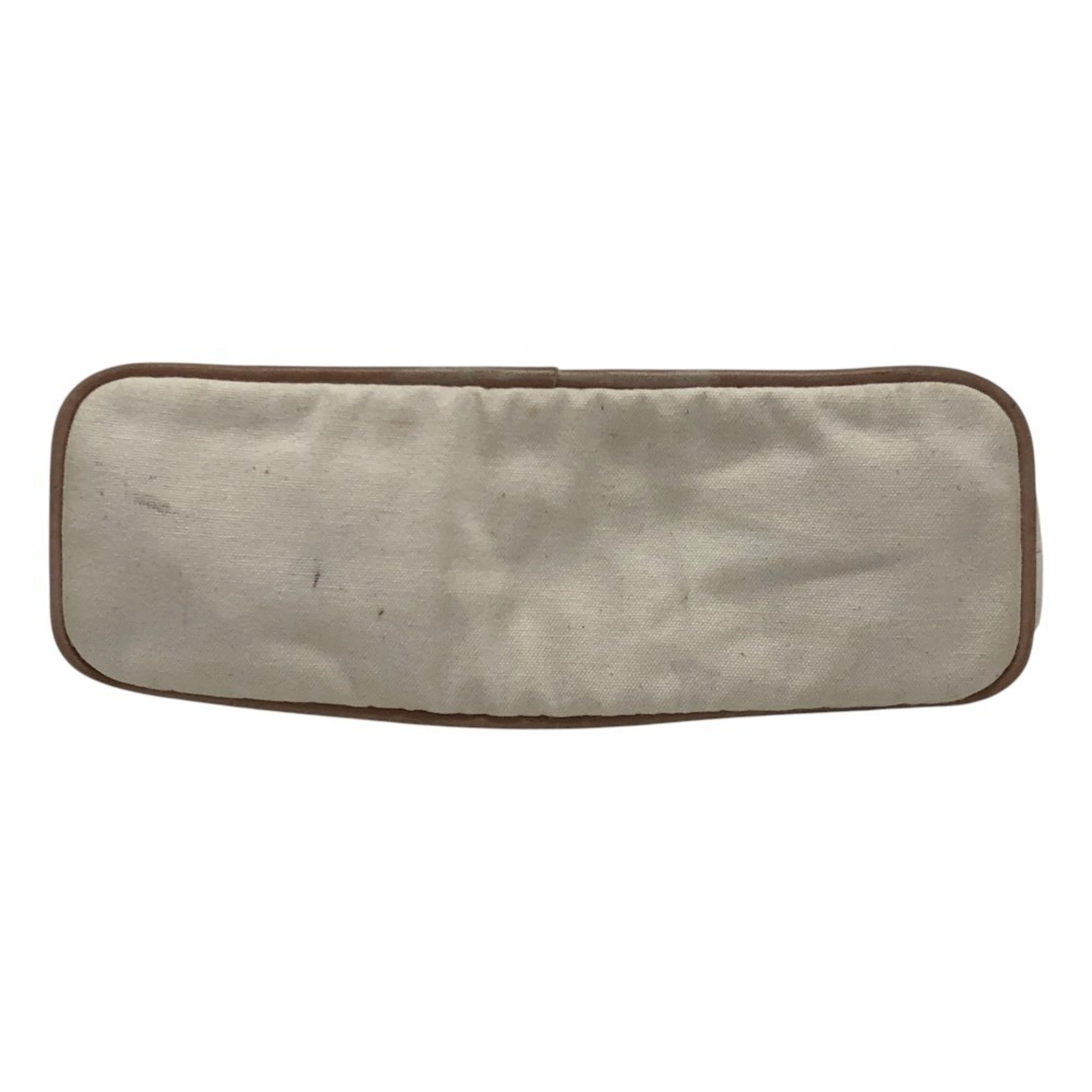 Hermes White Canvas Handbag Pouch (Pre-Owned)
