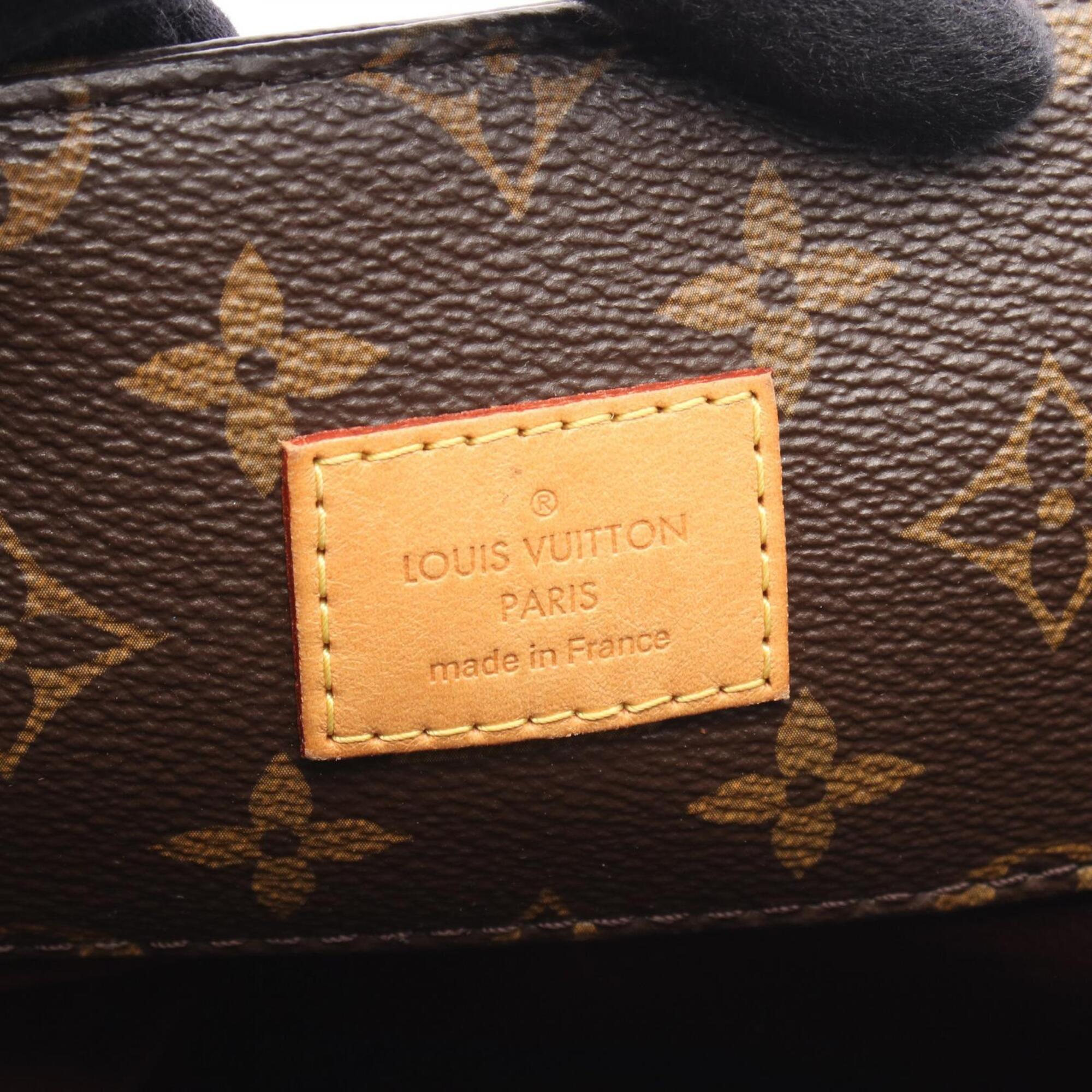 Louis Vuitton Brown Monogram Leather Handbag Shoulder Bag (Pre-Owned)
