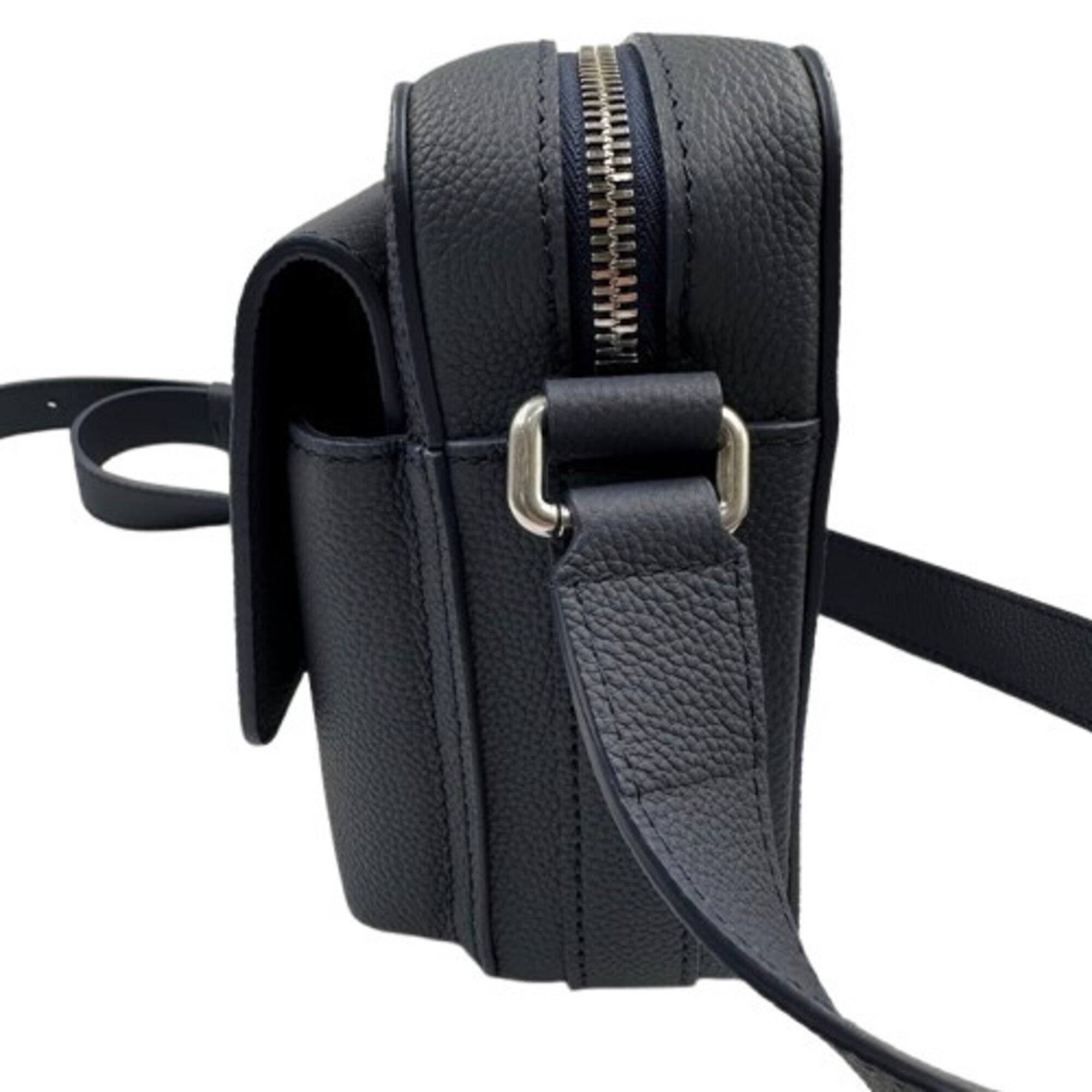 Louis Vuitton Navy Leather Shoulder Bag (Pre-Owned)