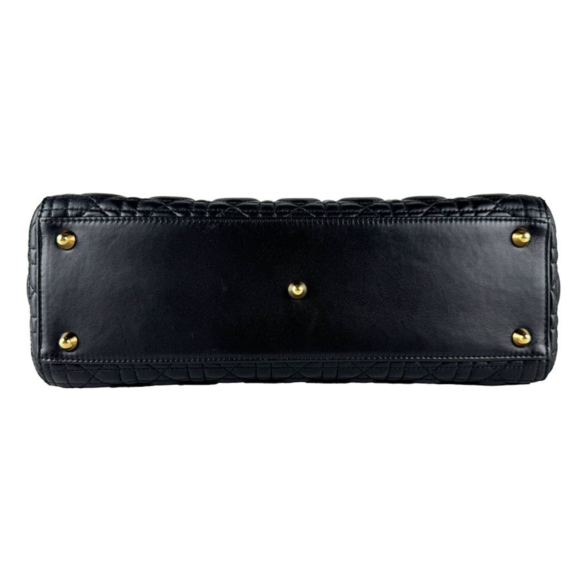 Christian Dior Black Leather Handbag Shoulder Bag (Pre-Owned)
