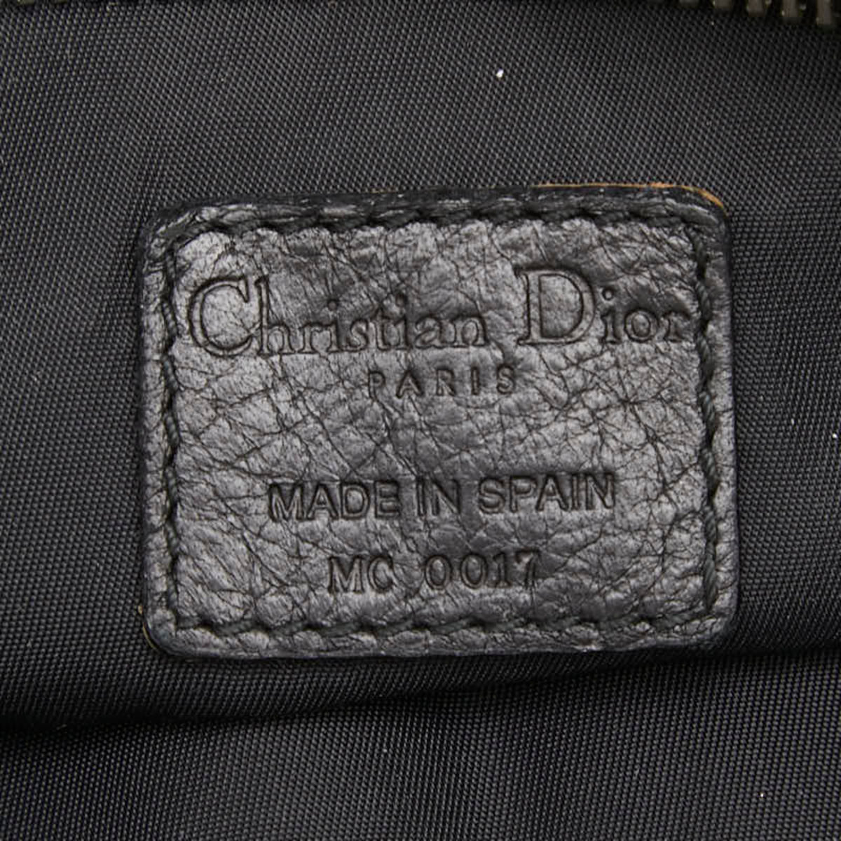 Christian Dior Black Canvas Leather Shoulder Bag (Pre-Owned)