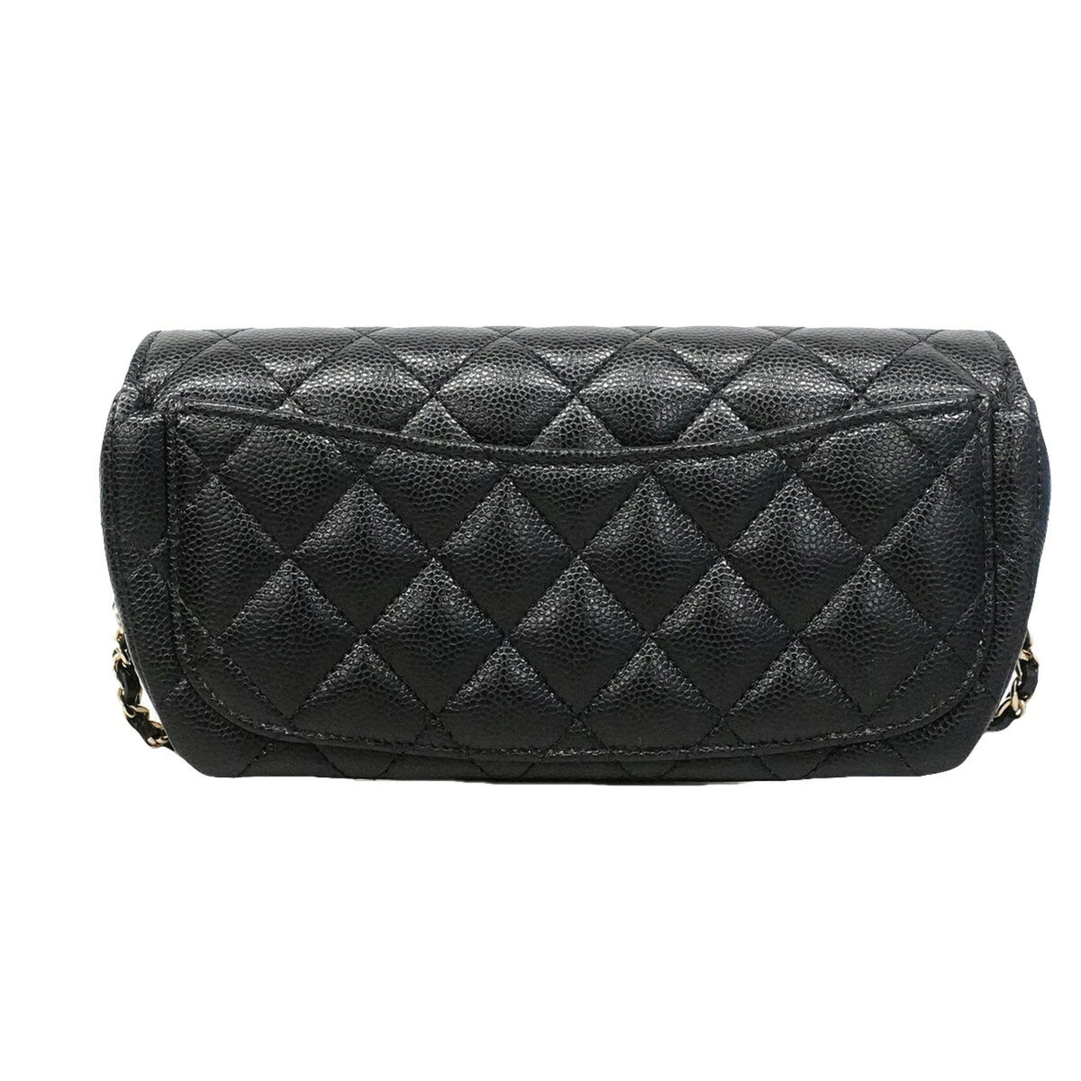 Chanel Black Grained Calfskin Shoulder Bag (Pre-Owned)
