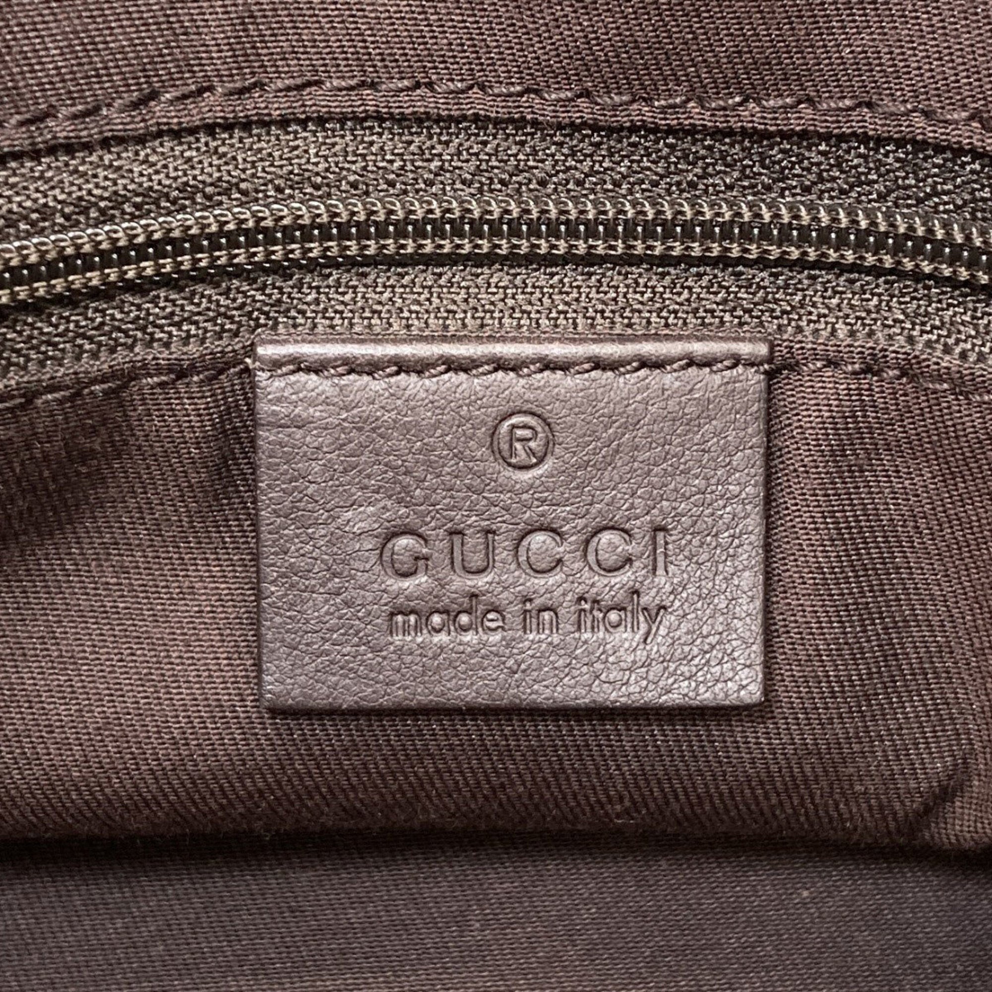 Gucci Brown Canvas Handbag (Pre-Owned)