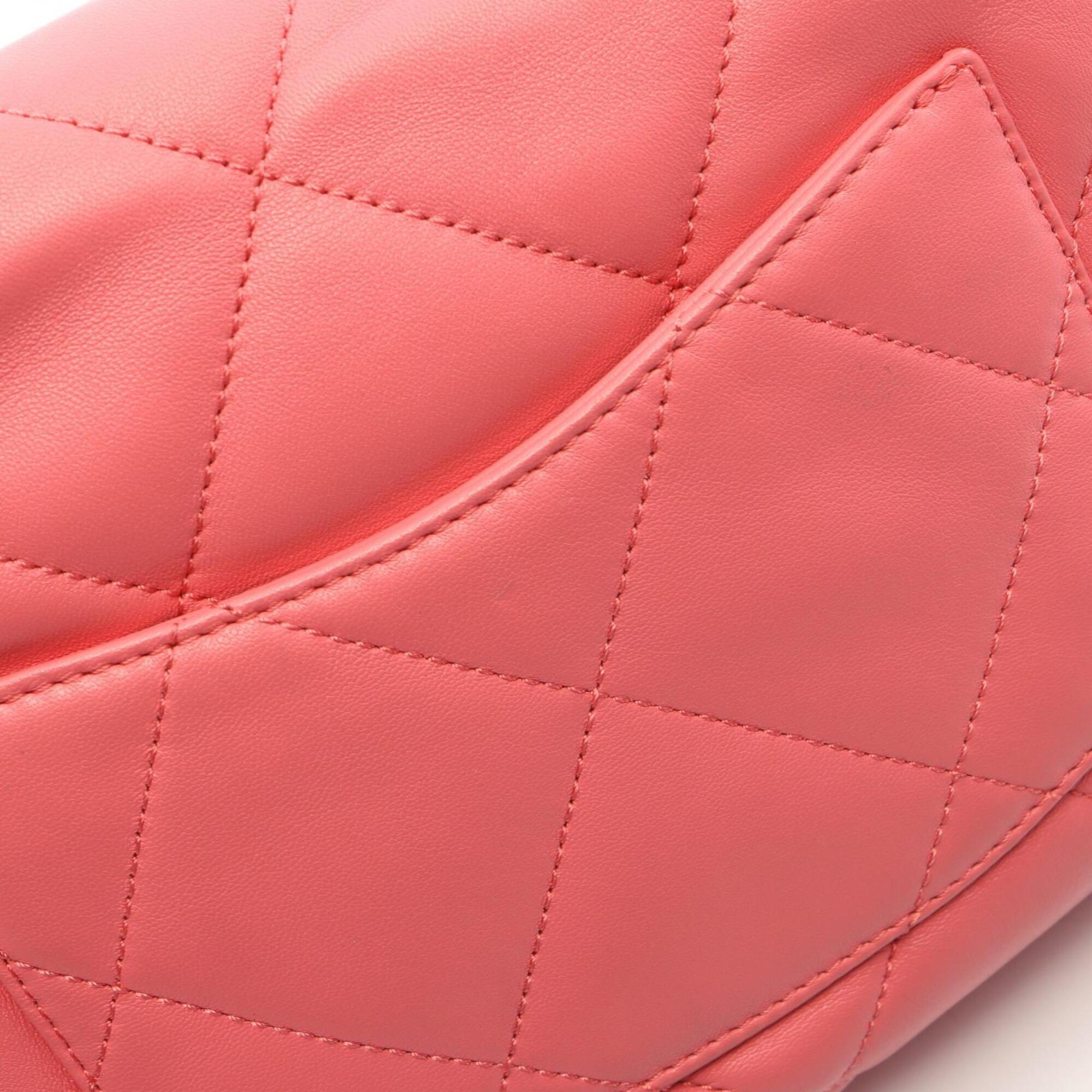 Chanel Pink Leather Handbag Shoulder Bag (Pre-Owned)