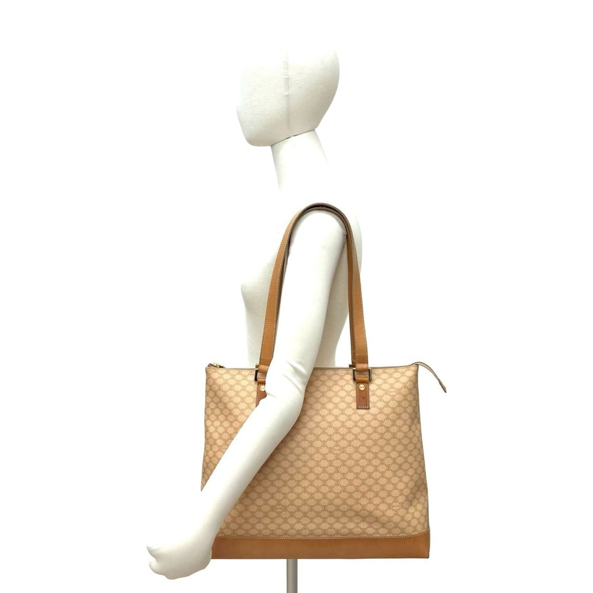 Celine Beige Pvc Leather Handbag Shoulder Bag Tote Bag (Pre-Owned)